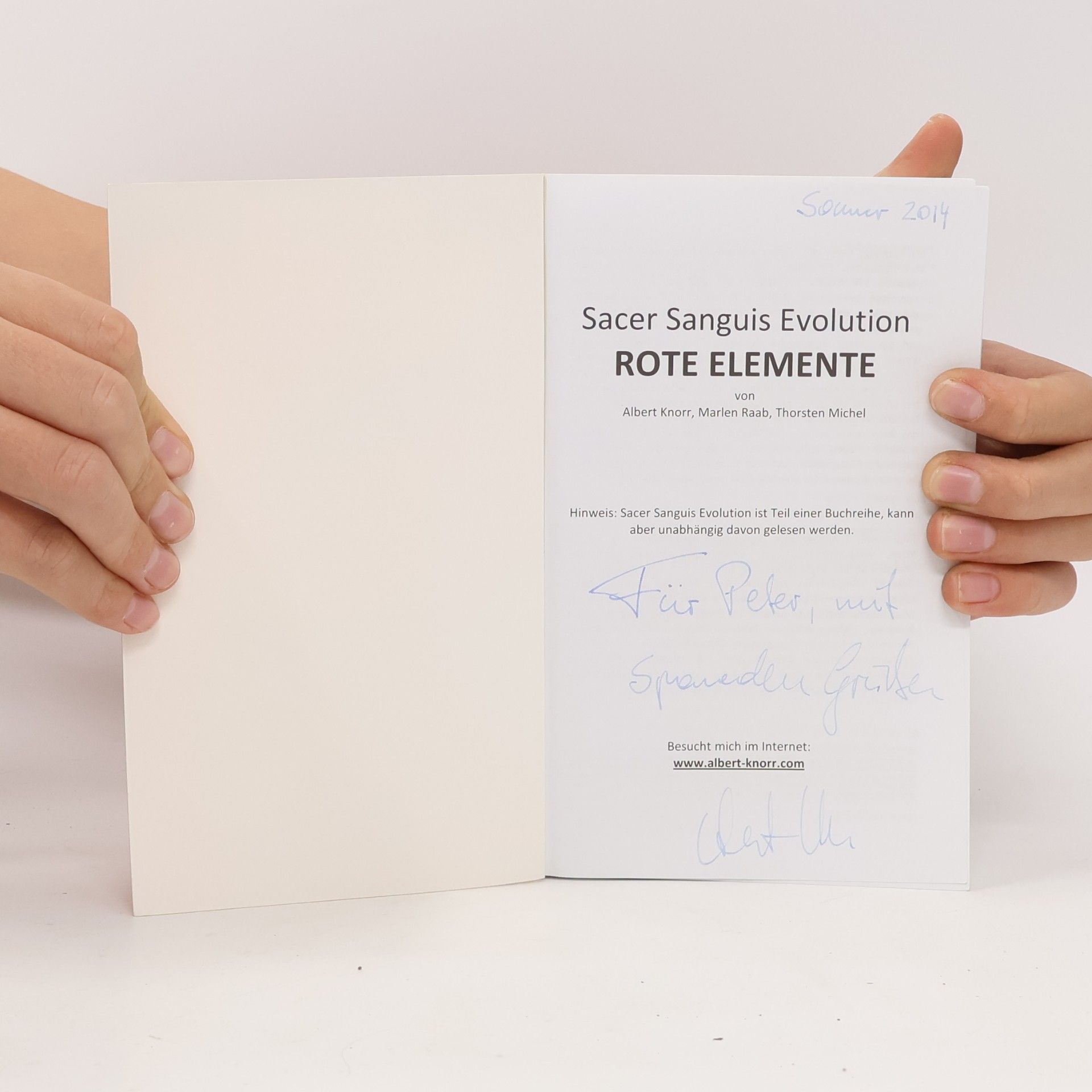Albert Knorr Sacer Sanguis Evolution: Rote Elemente - 2. Auflage