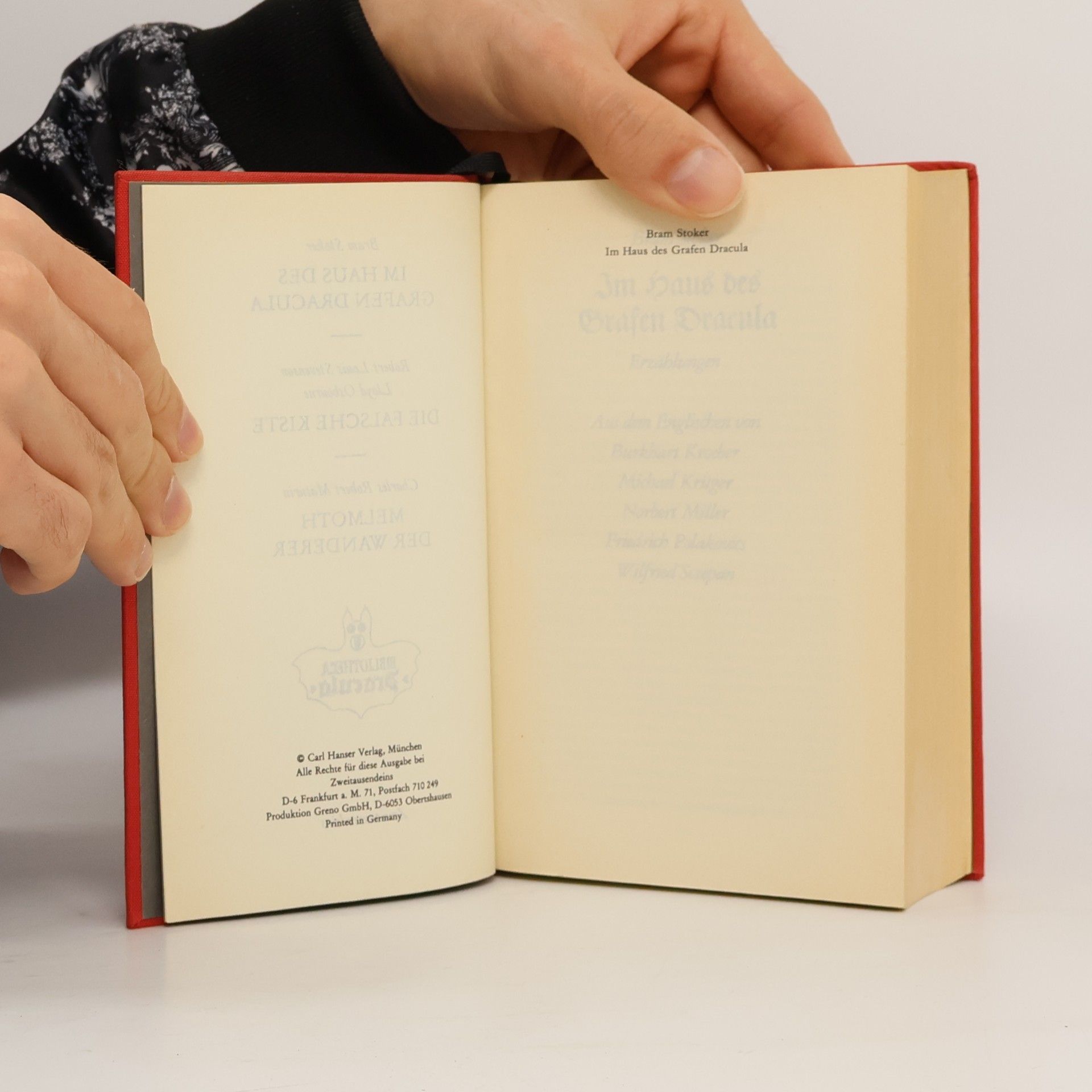 Bram Stoker Bibliotheca Dracula. Frankenstein. Der Italiäner. Dracula