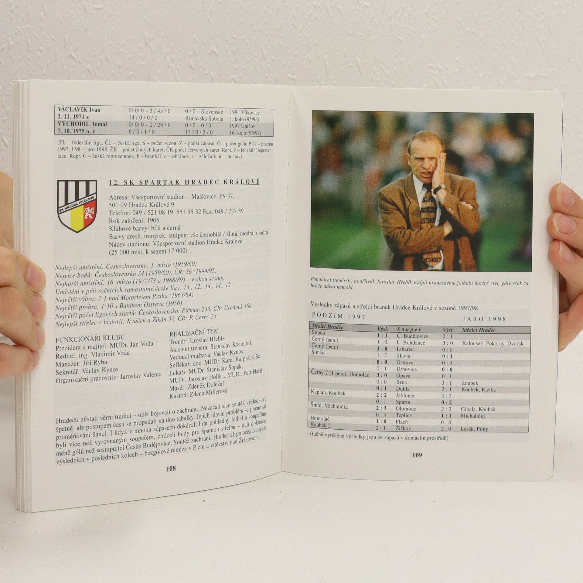 Bureš Miroslav Fotbalová ročenka 1997/98