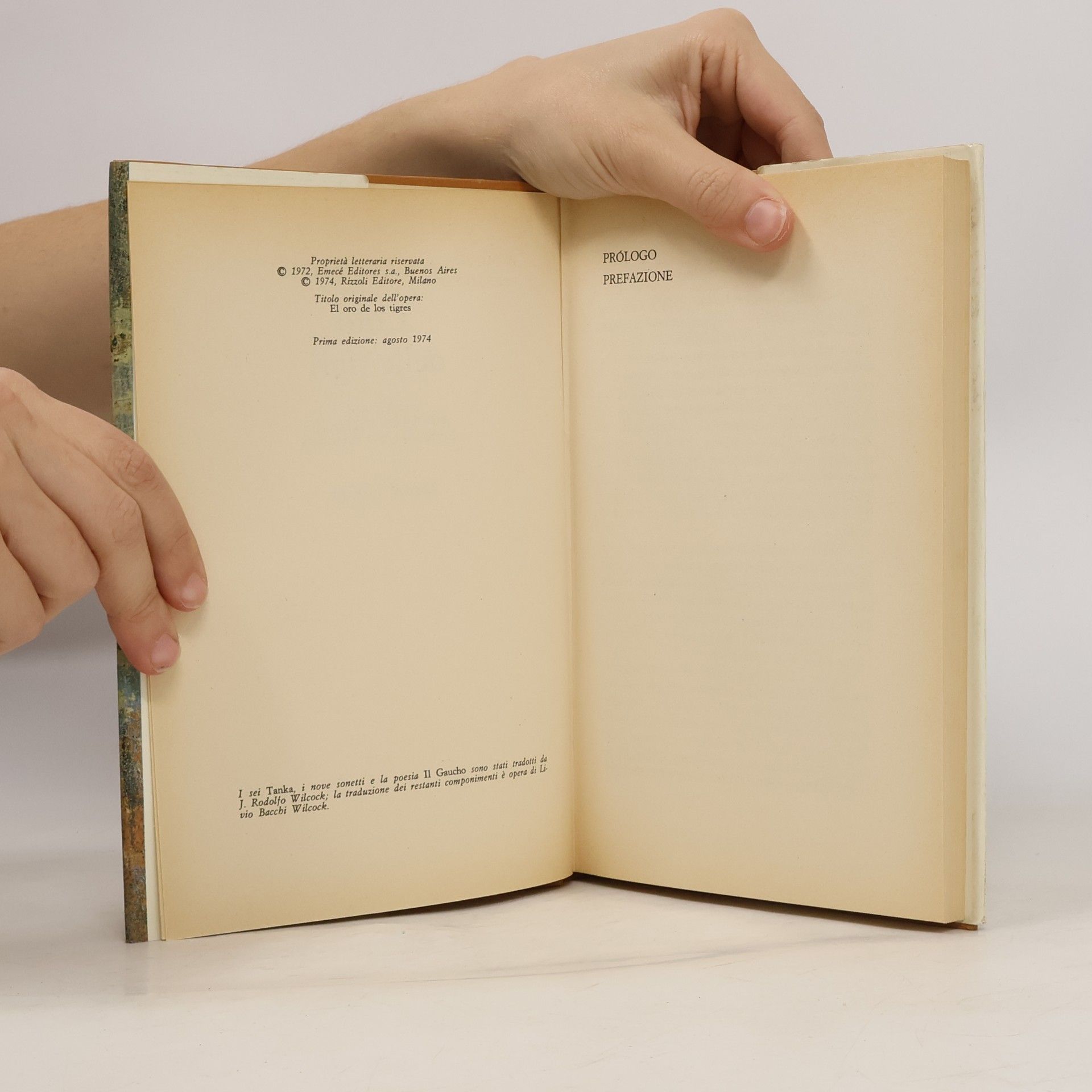 Jorge Luis Borges L'oro delle tigri