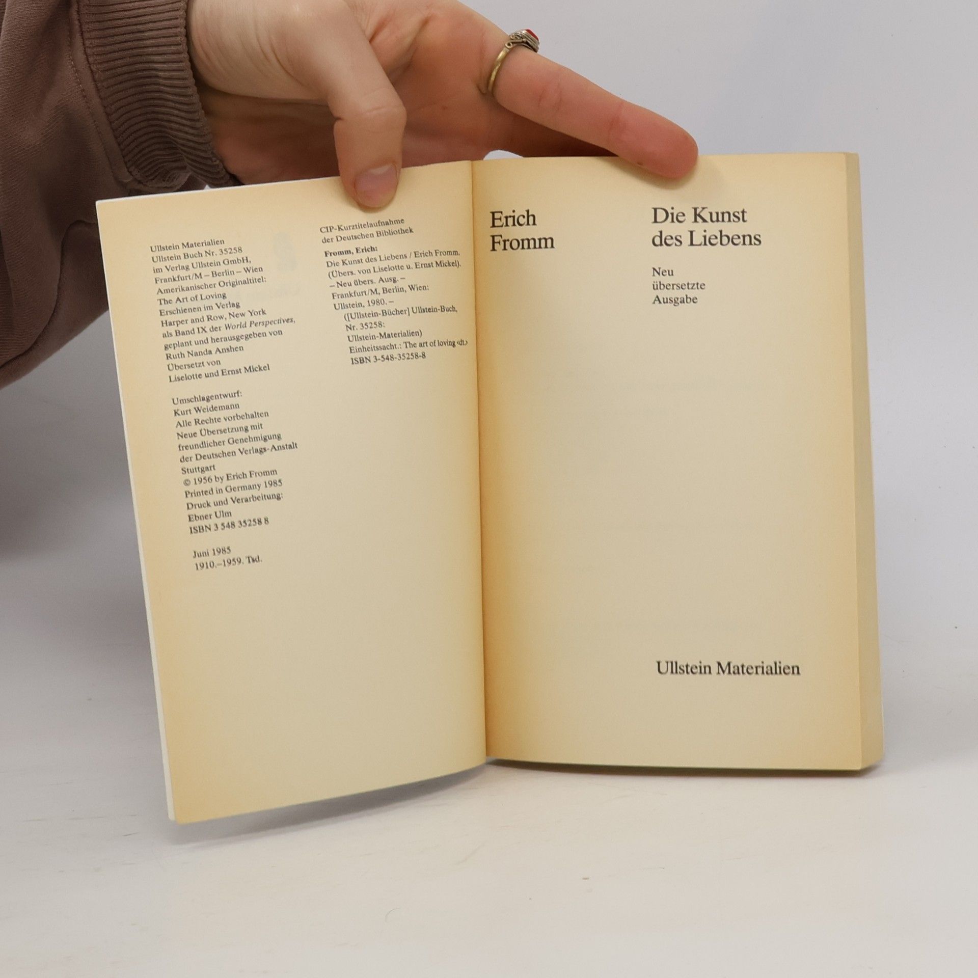 Erich Fromm Die Kunst des Liebens