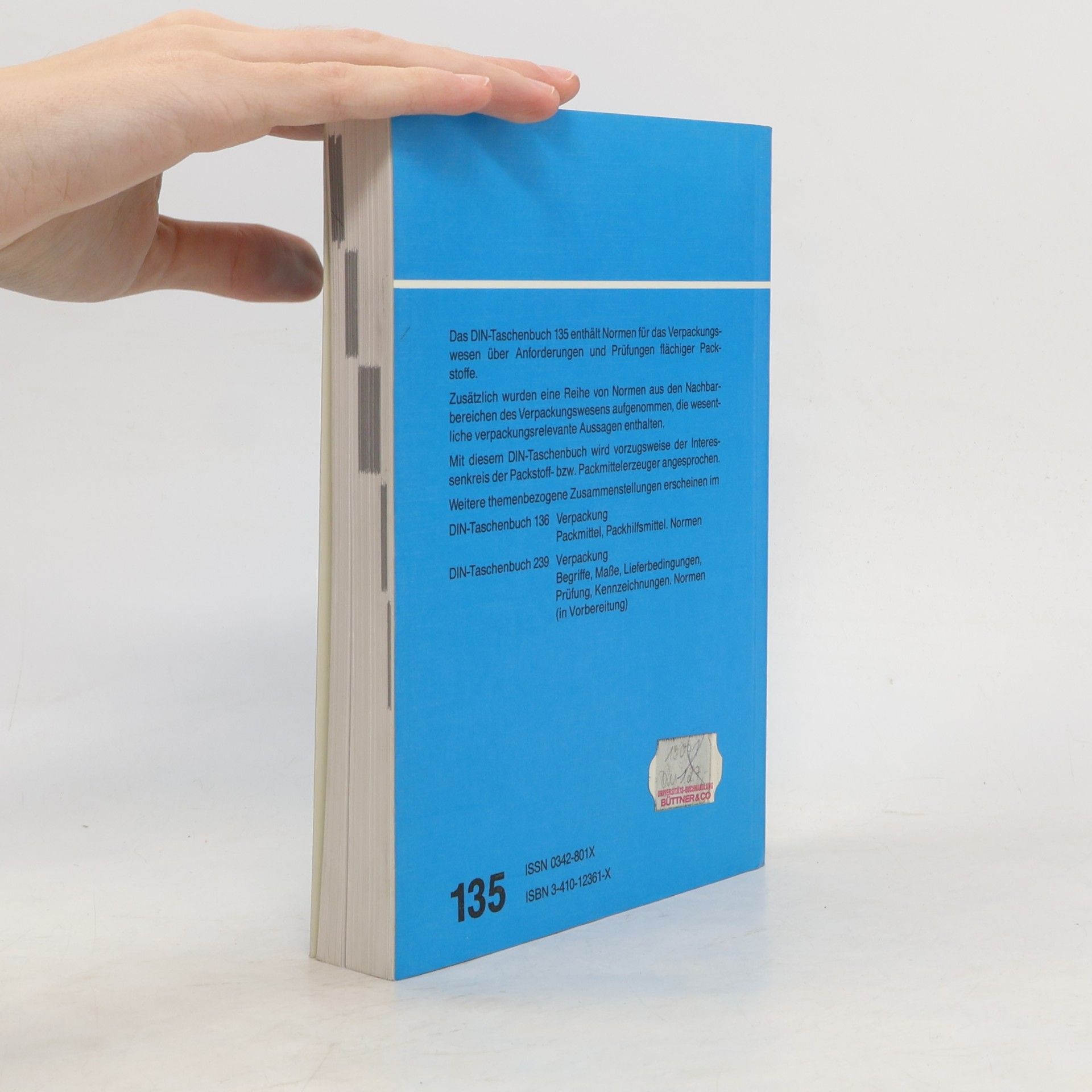 DIN-Taschenbuch - 135: Packstoffe