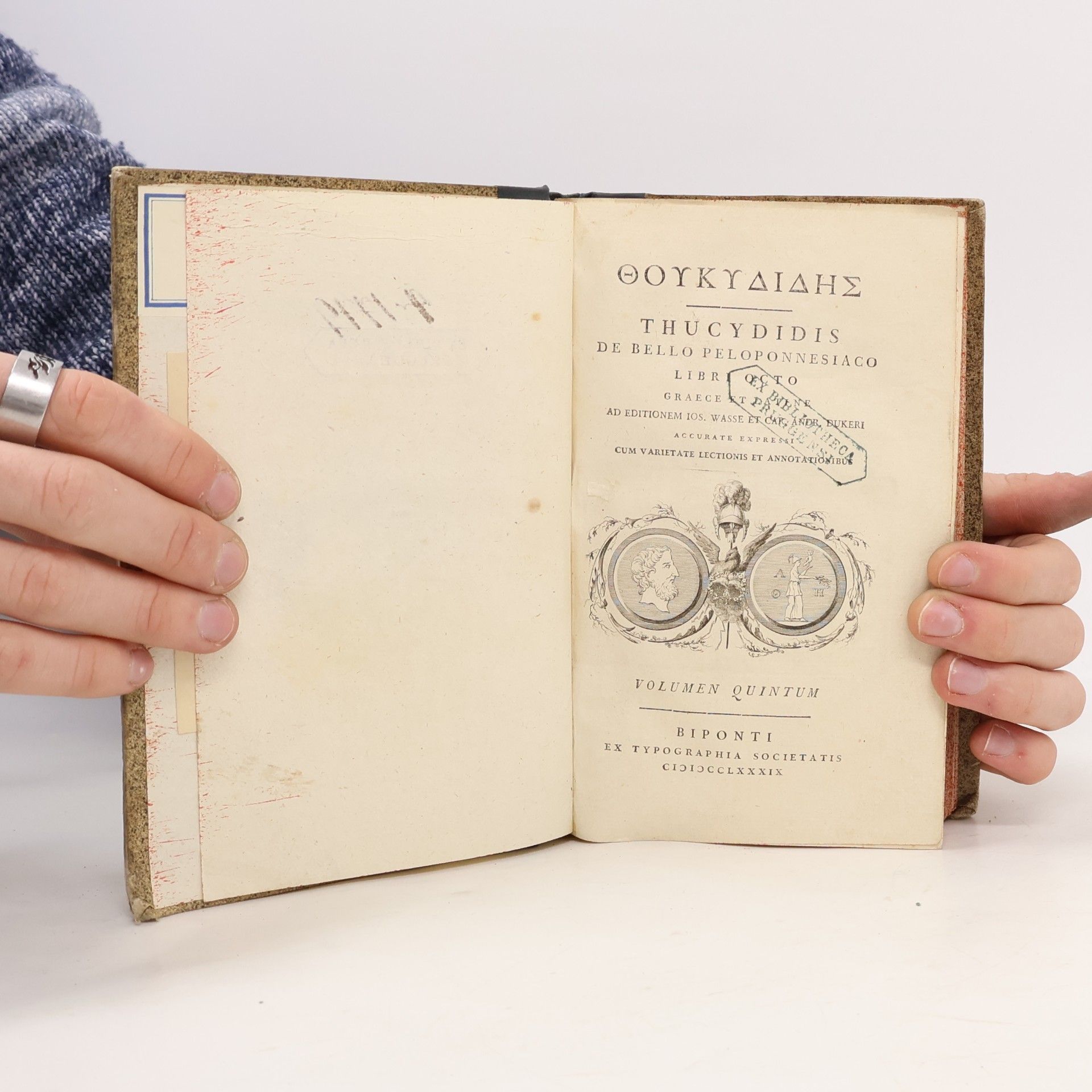 Thúkydidés Thucydides V. Thucydidis De Bello Peloponnesiaco libri octo