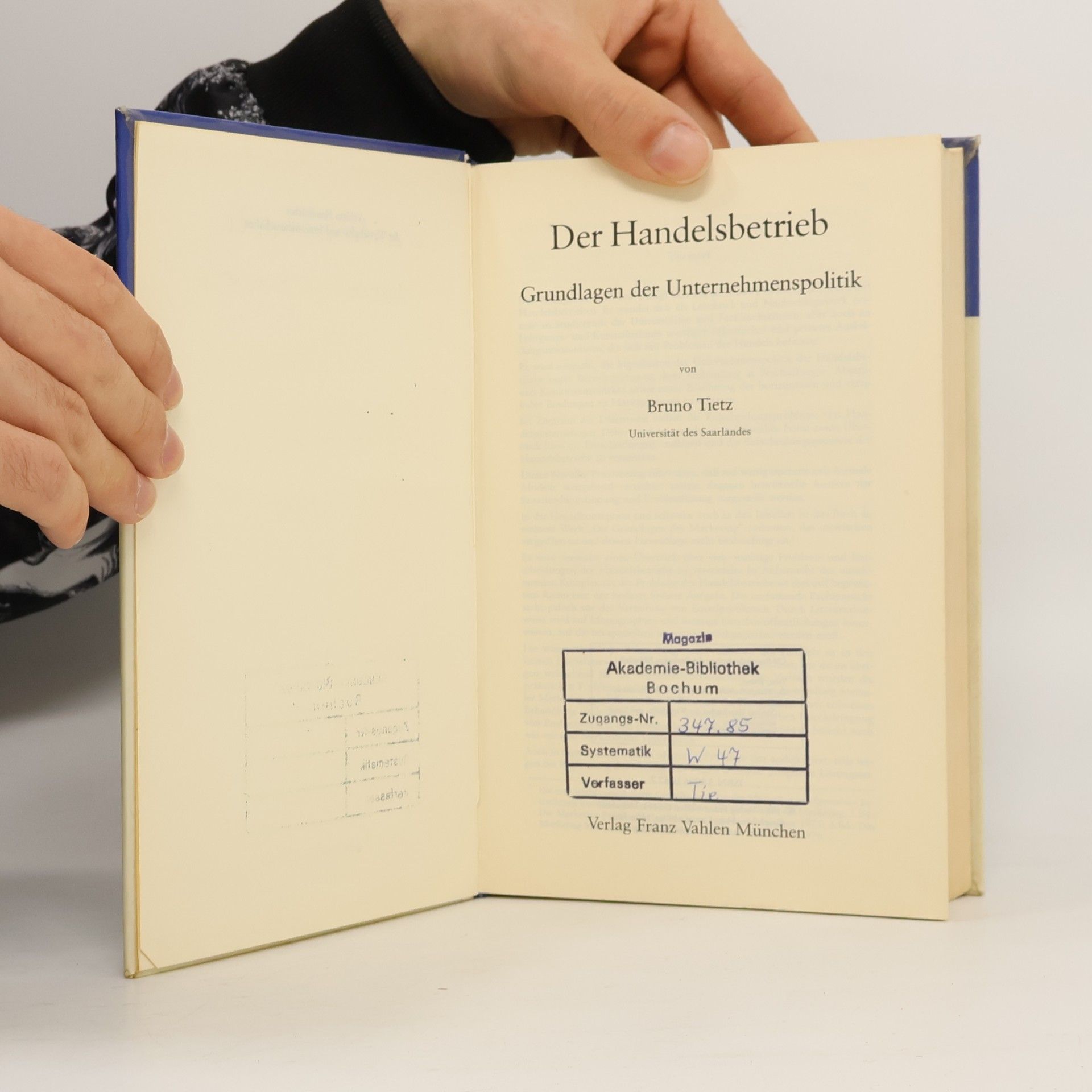 Bruno Tietz Der Handelsbetrieb
