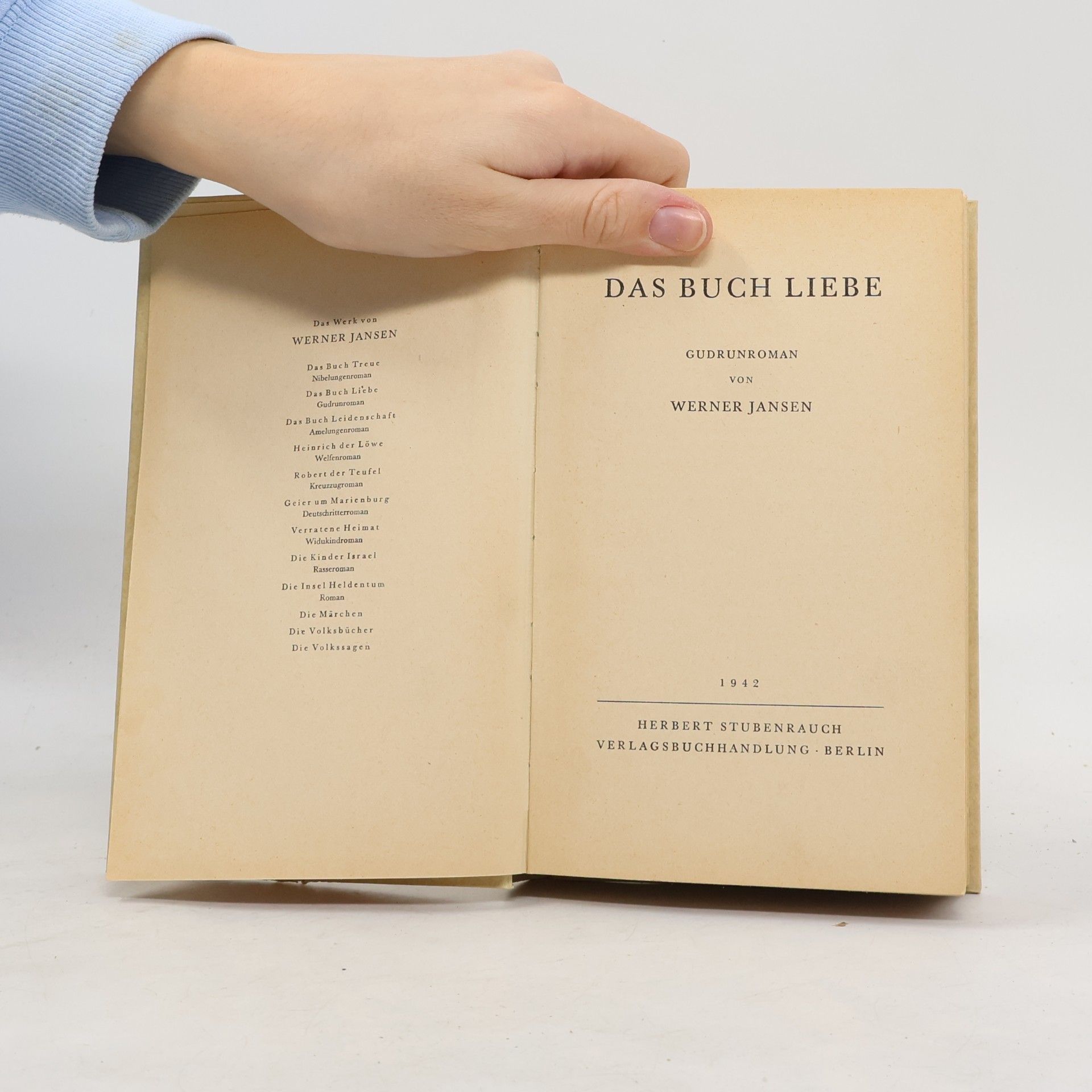 Werner Jansen Das Buch Liebe