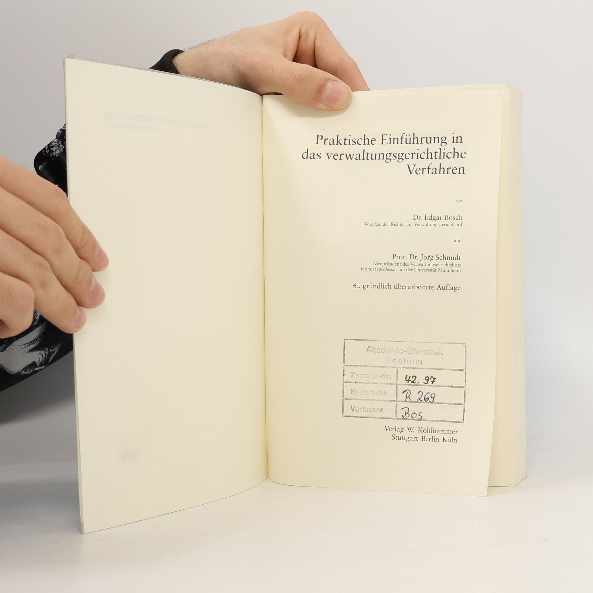 Edgar Bosch Praktische Einführung in das verwaltungsgerichtliche Verfahren - 6. Auflage