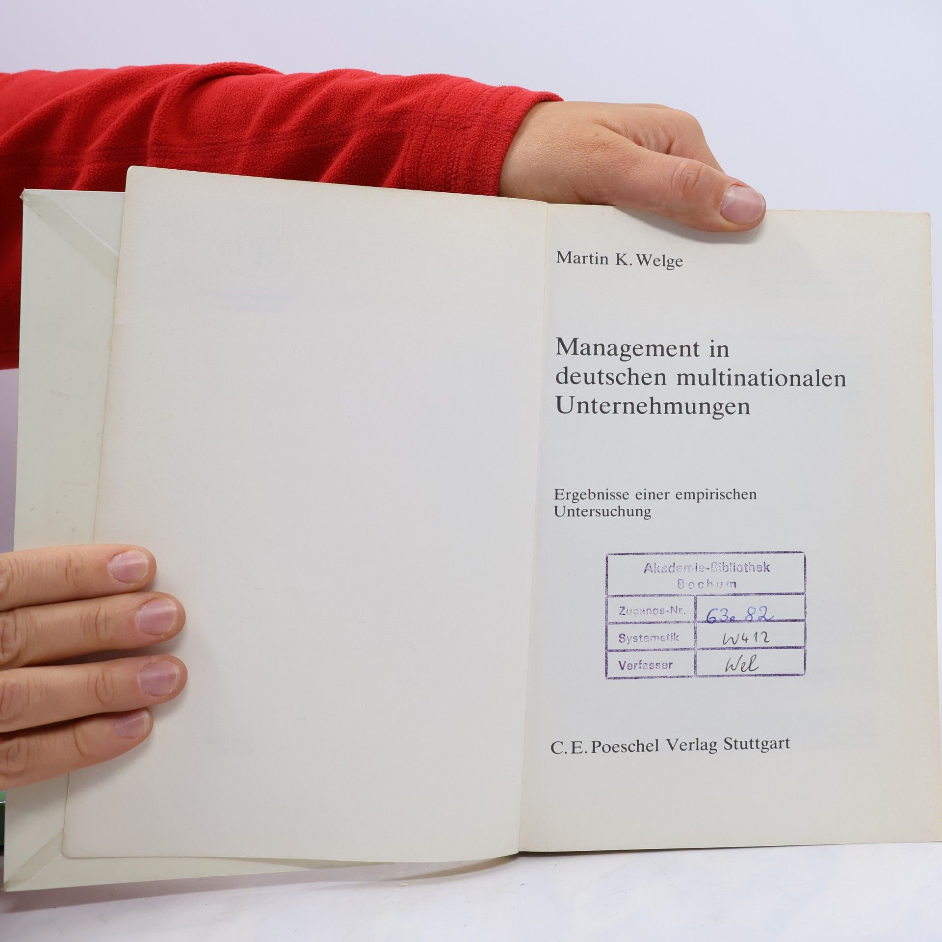 Martin K. Welge Management in deutschen multinationalen Unternehmungen