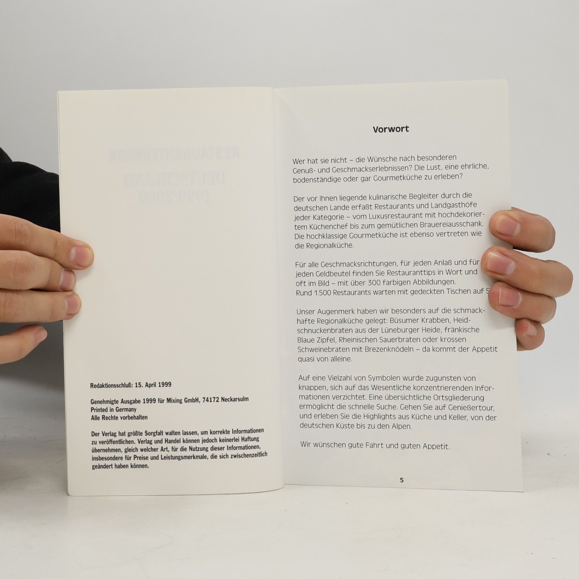 Autorenkollektiv Restaurantführer. Deutschland 1999/2000