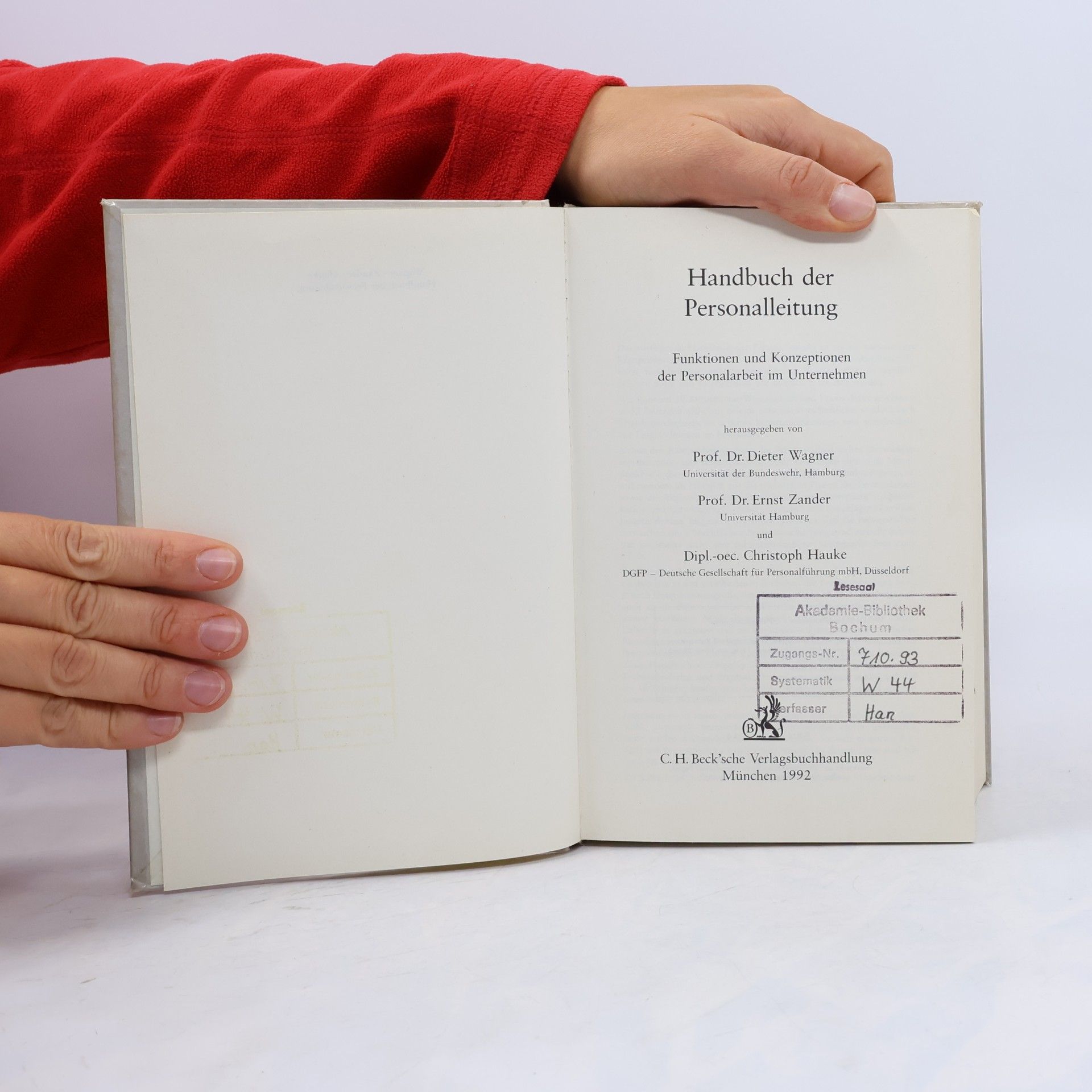 Dieter Wagner Handbuch der Personalleitung