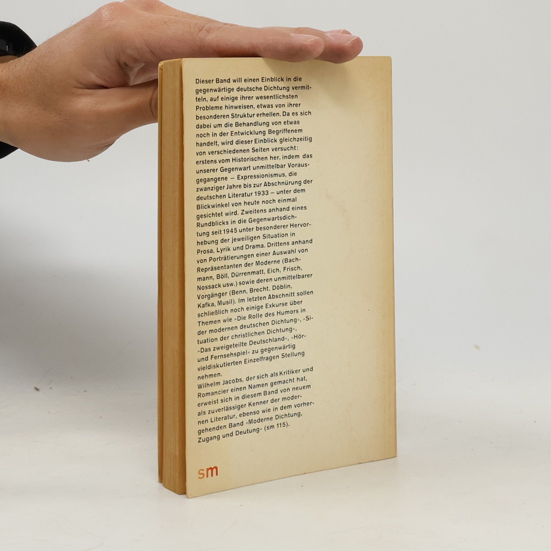Wilhelm G. Jacobs Moderne deutsche Literatur