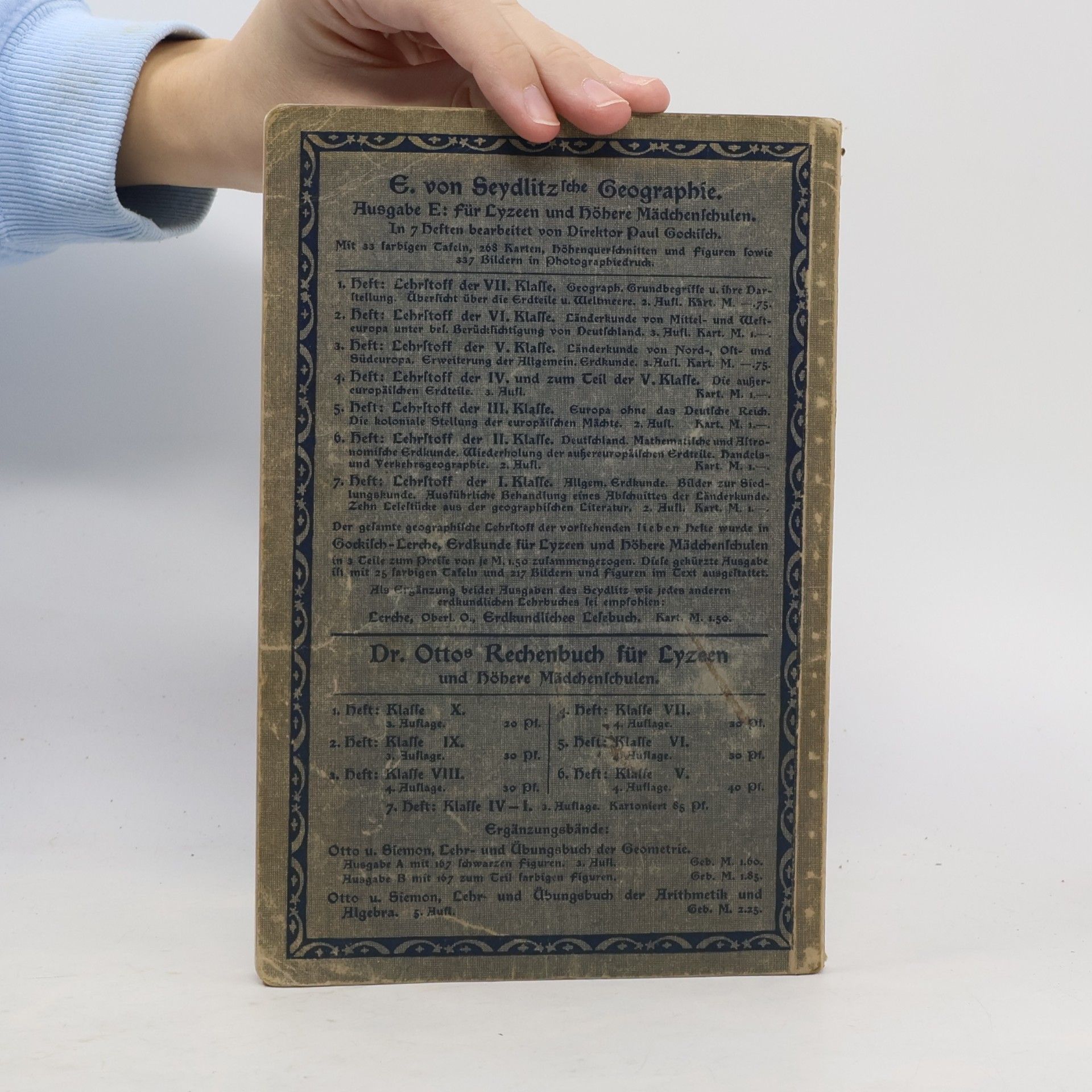 E. V. Seydlitz E. v. Seydlitz: Geographie 3. Heft