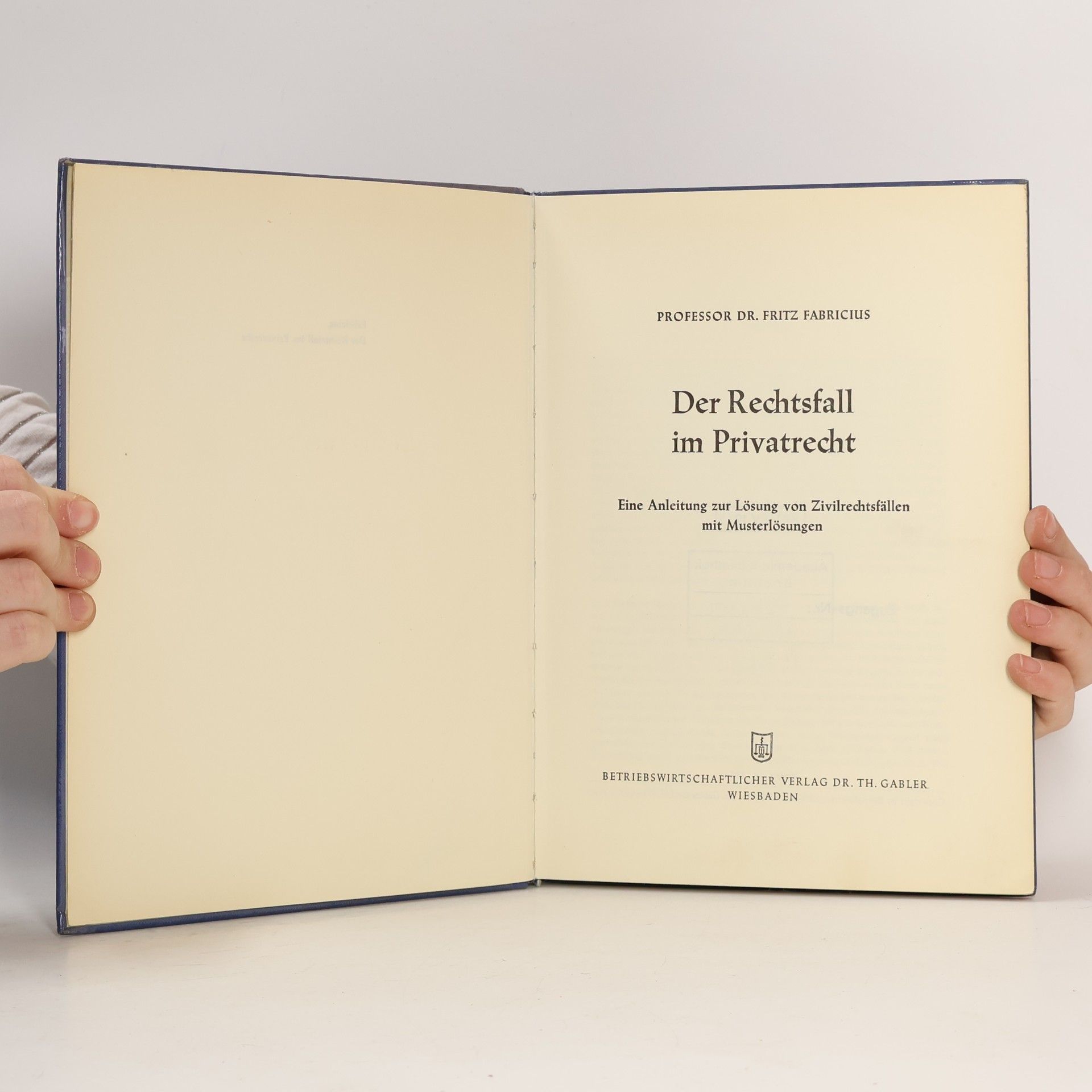 Fritz Fabricius Der Rechtsfall im Privatrecht