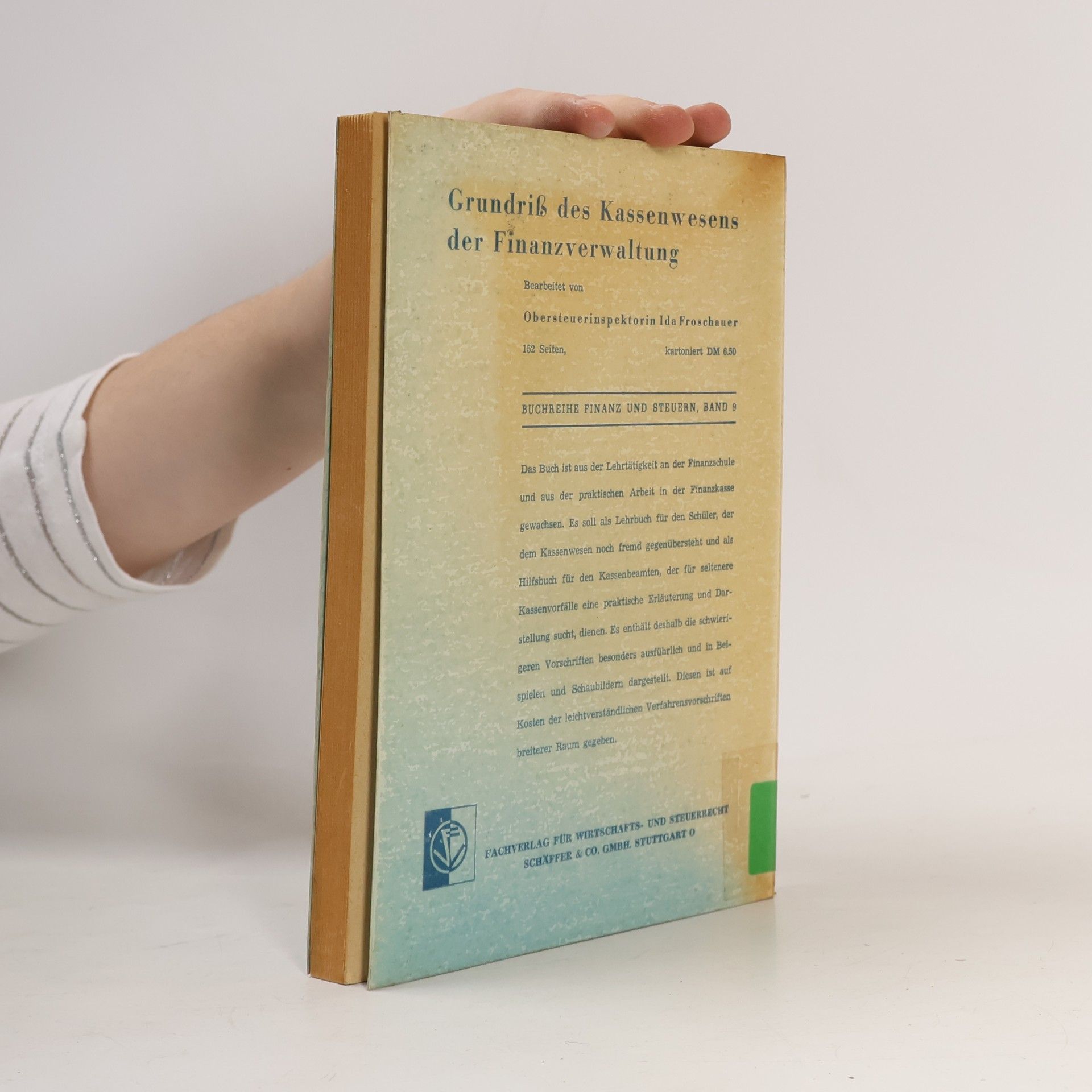 Ida Froschauer-Rathmayer Buchungsordnung der Finanzverwaltung