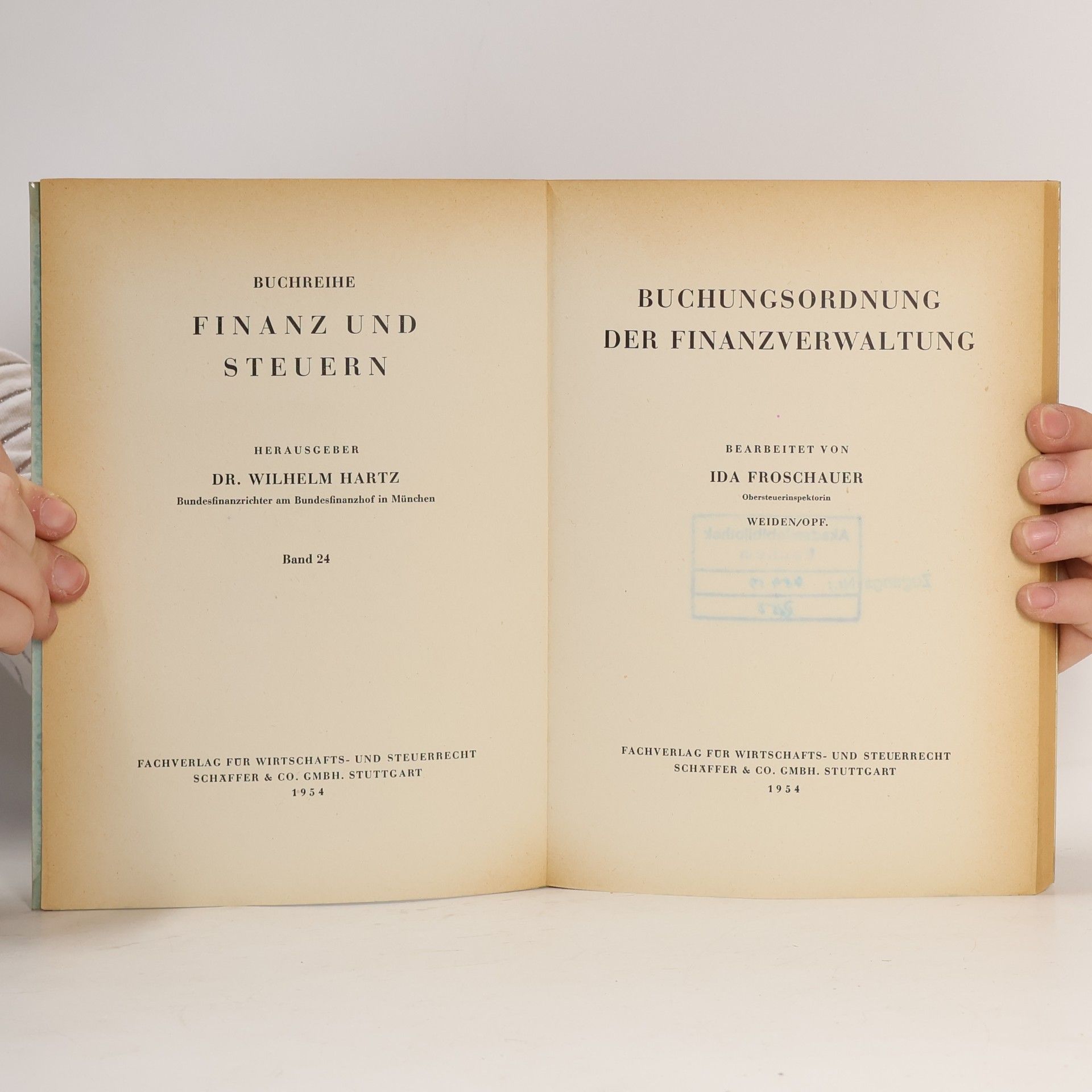Ida Froschauer-Rathmayer Buchungsordnung der Finanzverwaltung