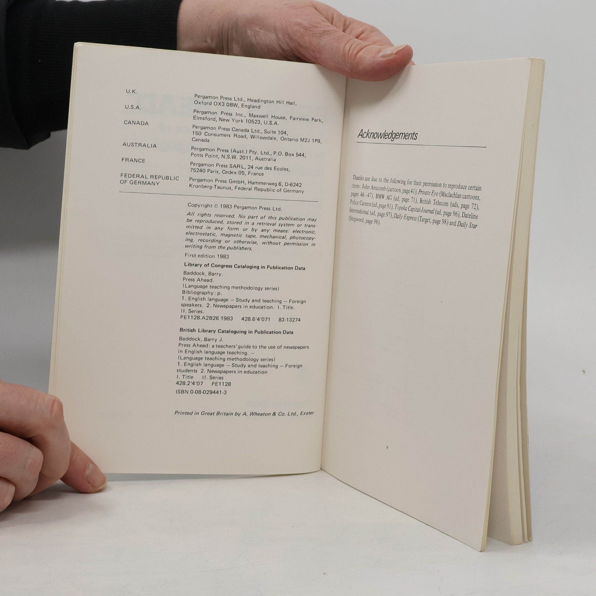 Barry Baddock Language Teaching Methodology S.: Press Ahead