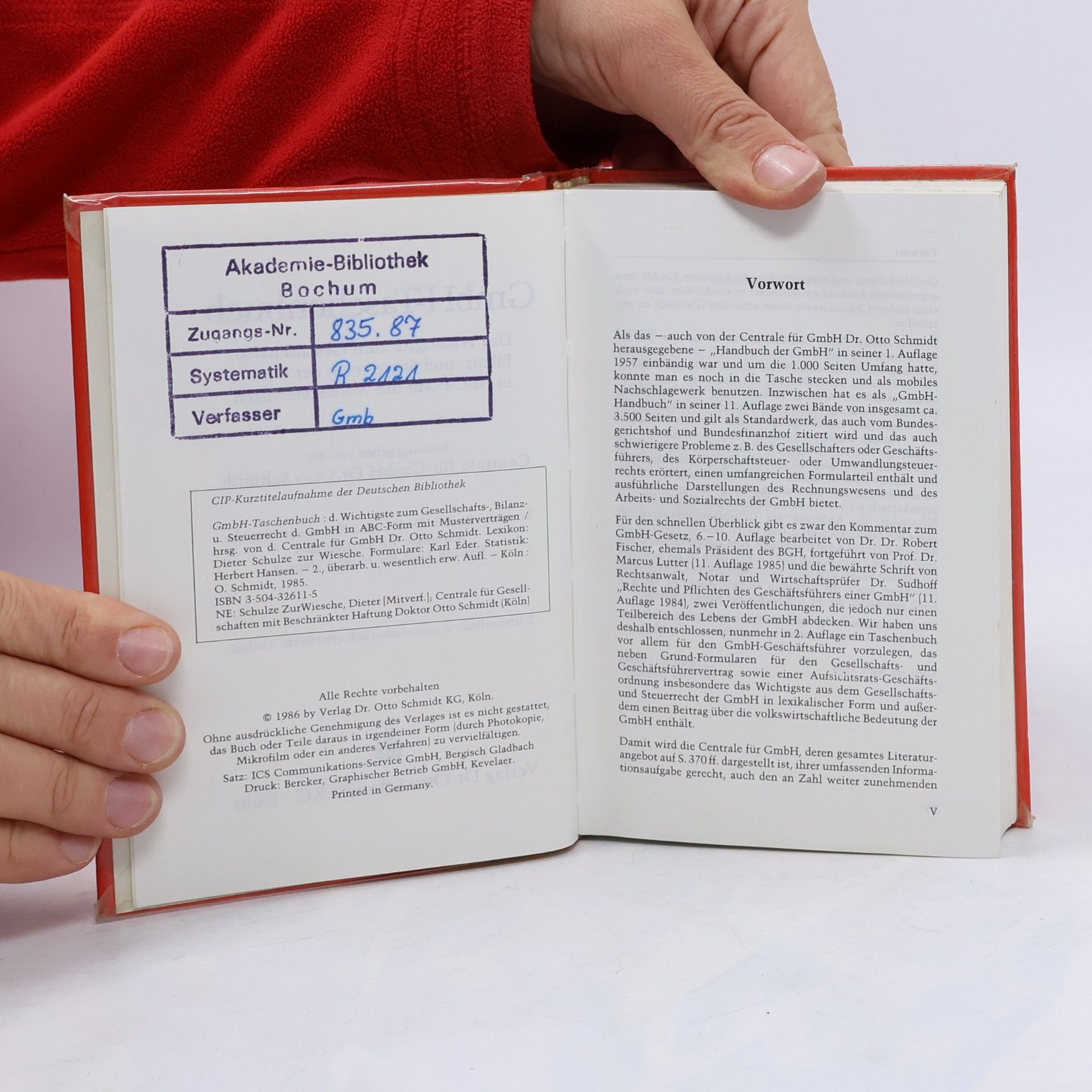 Dieter Schulze zur Wiesche GmbH-Taschenbuch