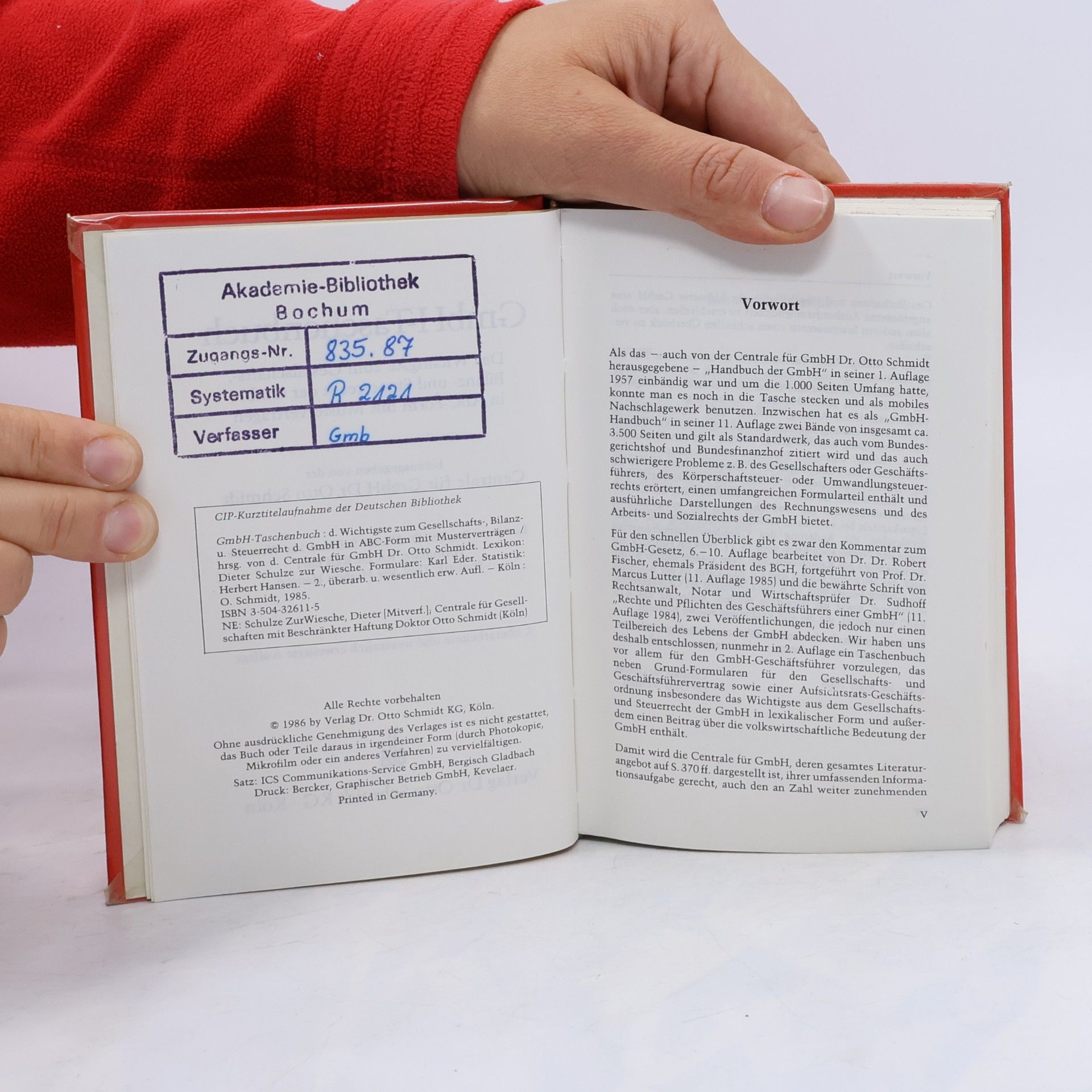 Dieter Schulze zur Wiesche GmbH-Taschenbuch