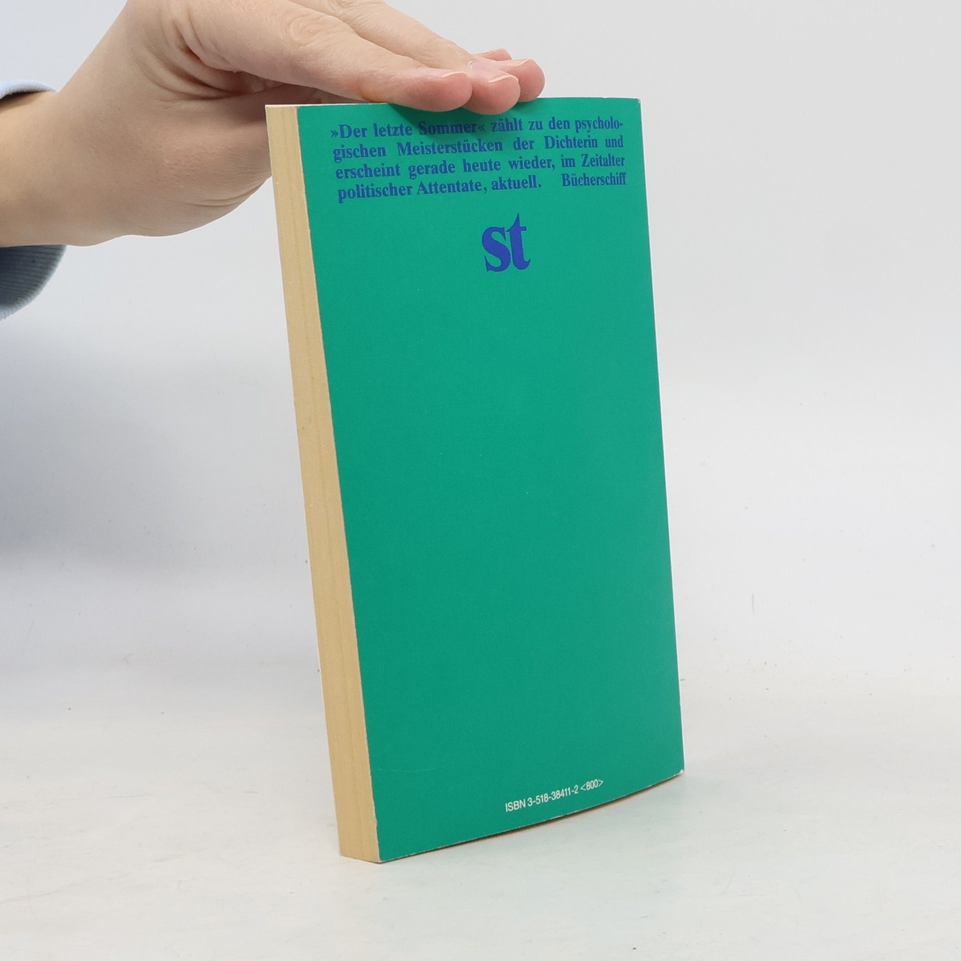 Ricarda Huch Suhrkamp Taschenbuch: Der letzte Sommer. Eine Erzählung in Briefen.