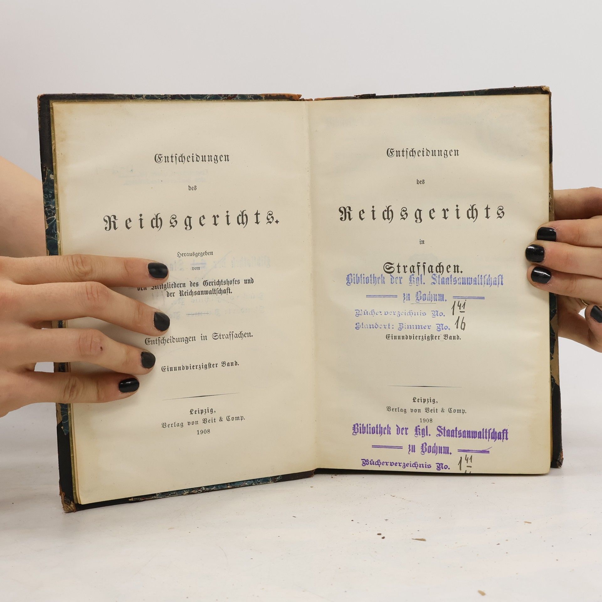 Autorenkollektiv Entscheidungen des Reichsgerichts. Strafsachen 41