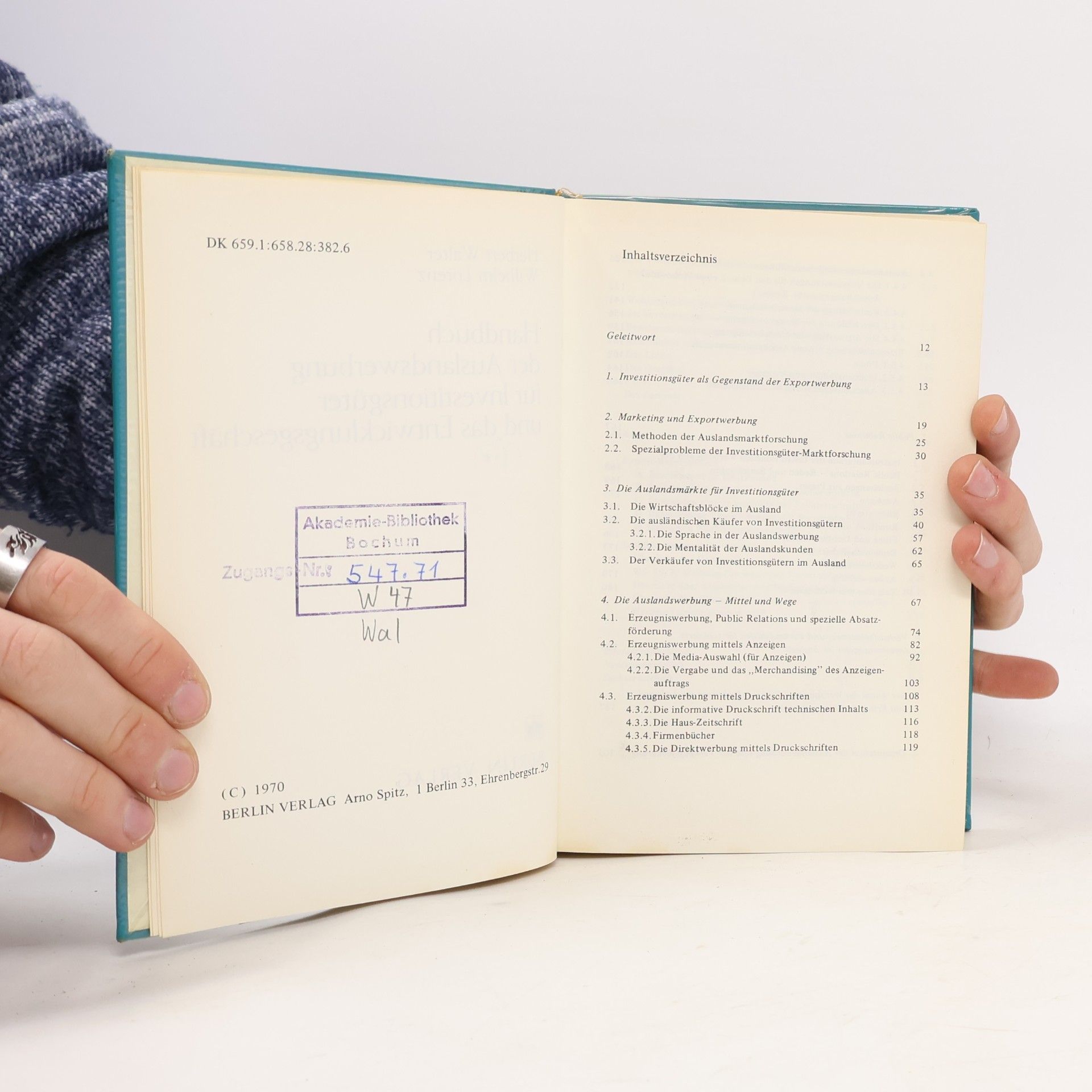 Herbert Walter Handbuch der Auslandswerbung