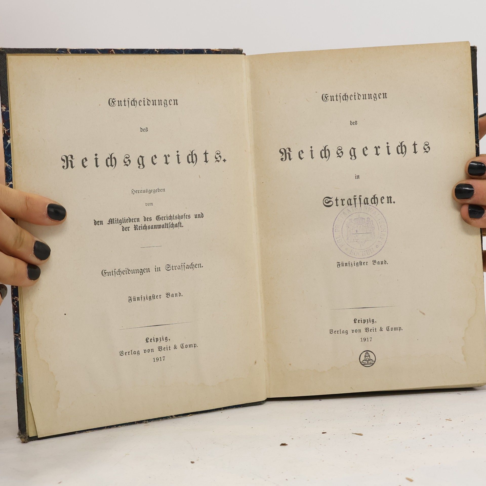 Kolektiv autorů Entscheidungen des Reichsgerichts in Strafsachen 50