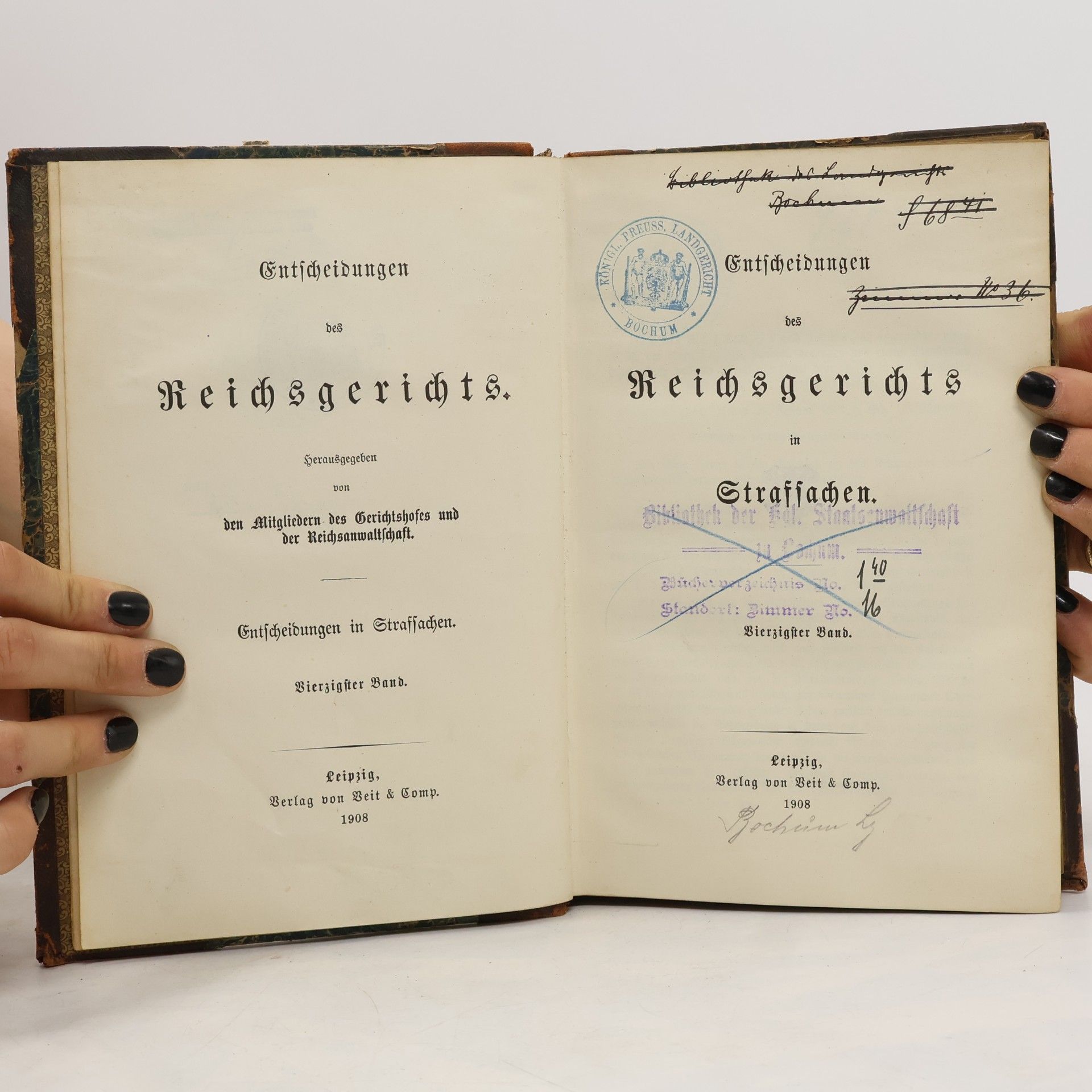 Autorenkollektiv Entscheidungen des Reichsgerichts in Zivilsachen 40
