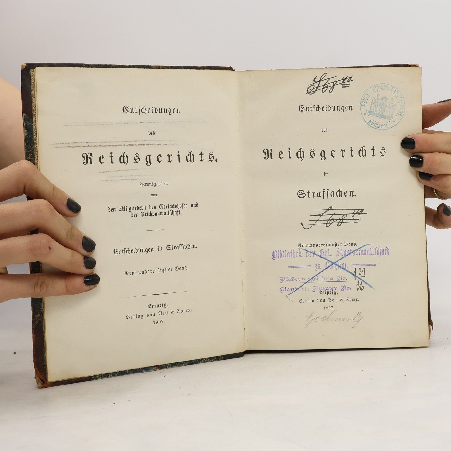 Autorenkollektiv Entscheidungen des Reichsgerichts in Strafsachen 39
