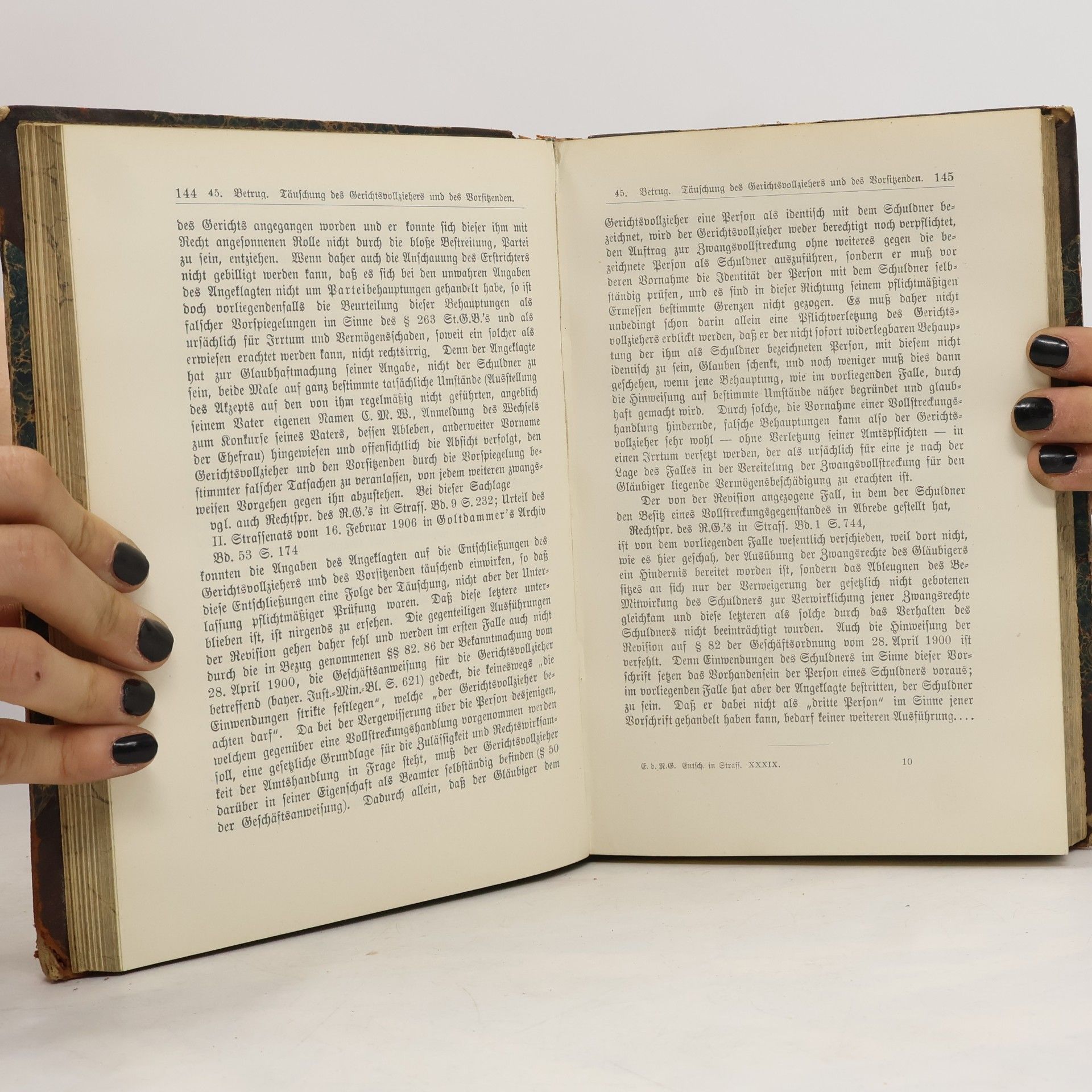 Autorenkollektiv Entscheidungen des Reichsgerichts in Strafsachen 39
