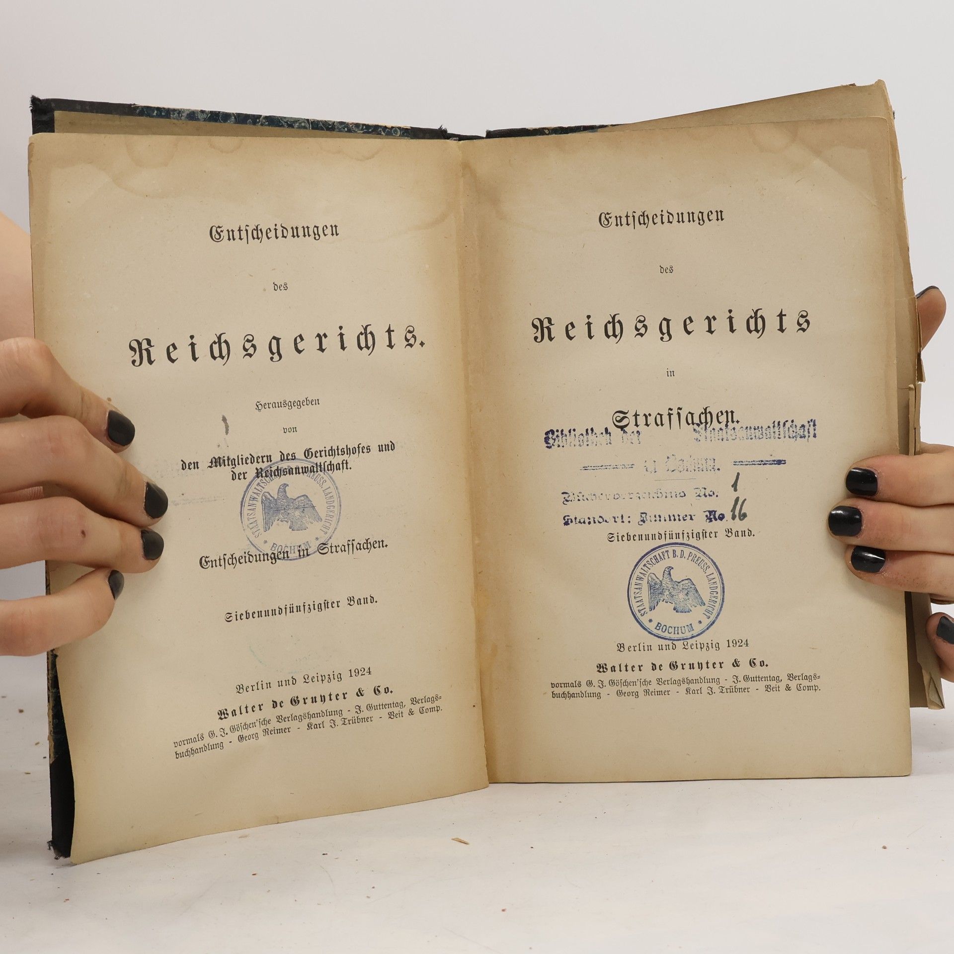 Kolektiv autorů Entscheidungen des Reichsgerichts in Strafsachen 57