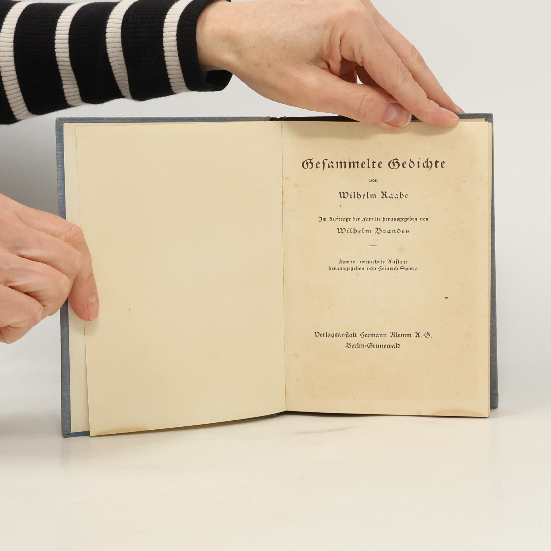 Wilhelm Raabe Gesammelte Gedichte
