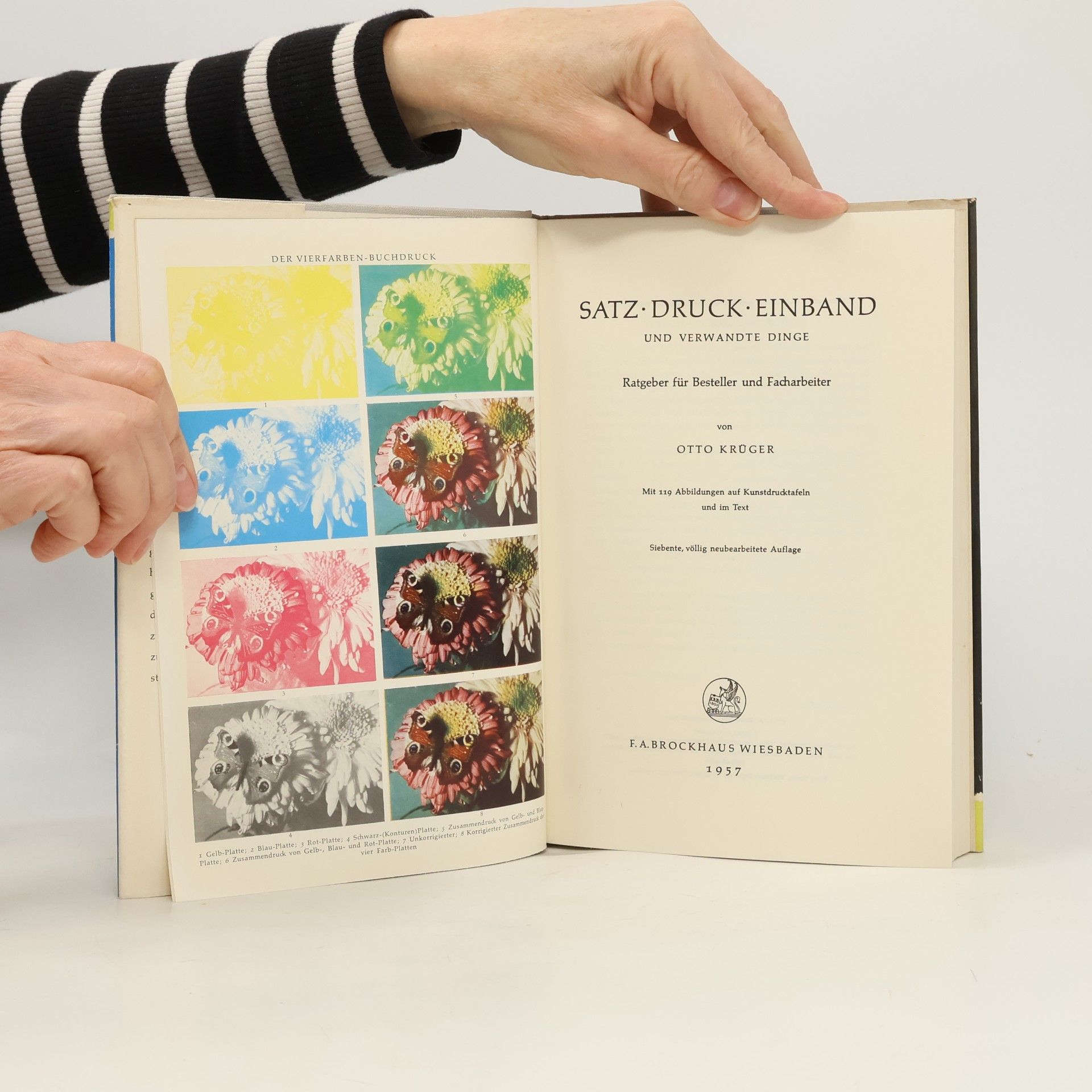 Otto Krüger Satz, Druck, Einband und verwandte Dinge