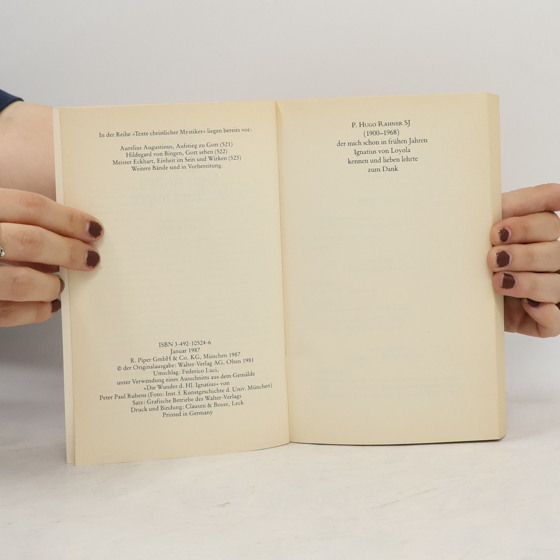 Ignatius von Loyola Serie Piper - Texte christlicher Mystiker - 524: Gott suchen in allen Dingen
