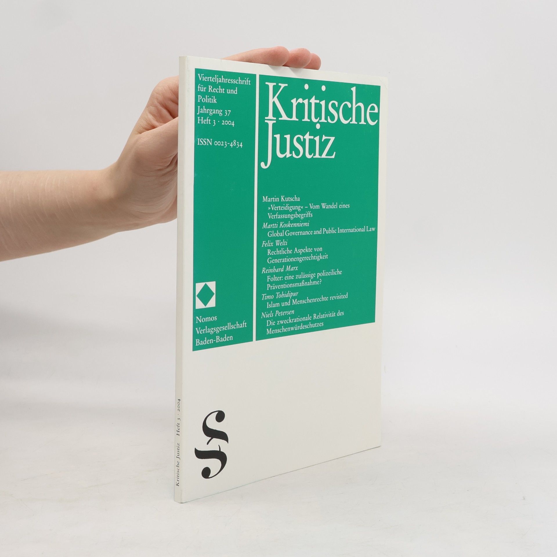 Autorenkollektiv Kritische Justiz. Jahrgang 37, Heft 3