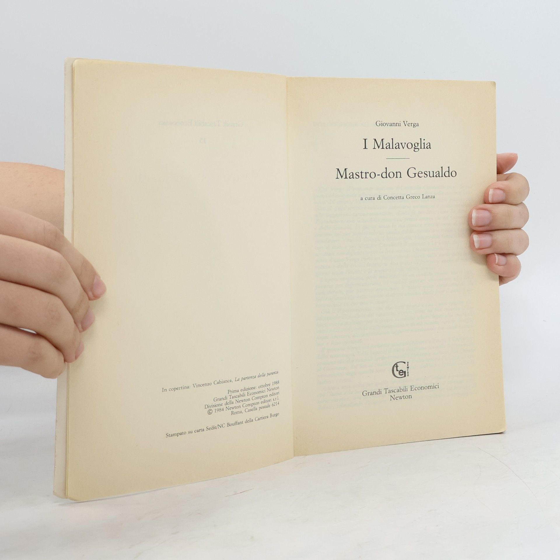 Giovanni Verga I Malavoglia. Mastro-don Gesualdo