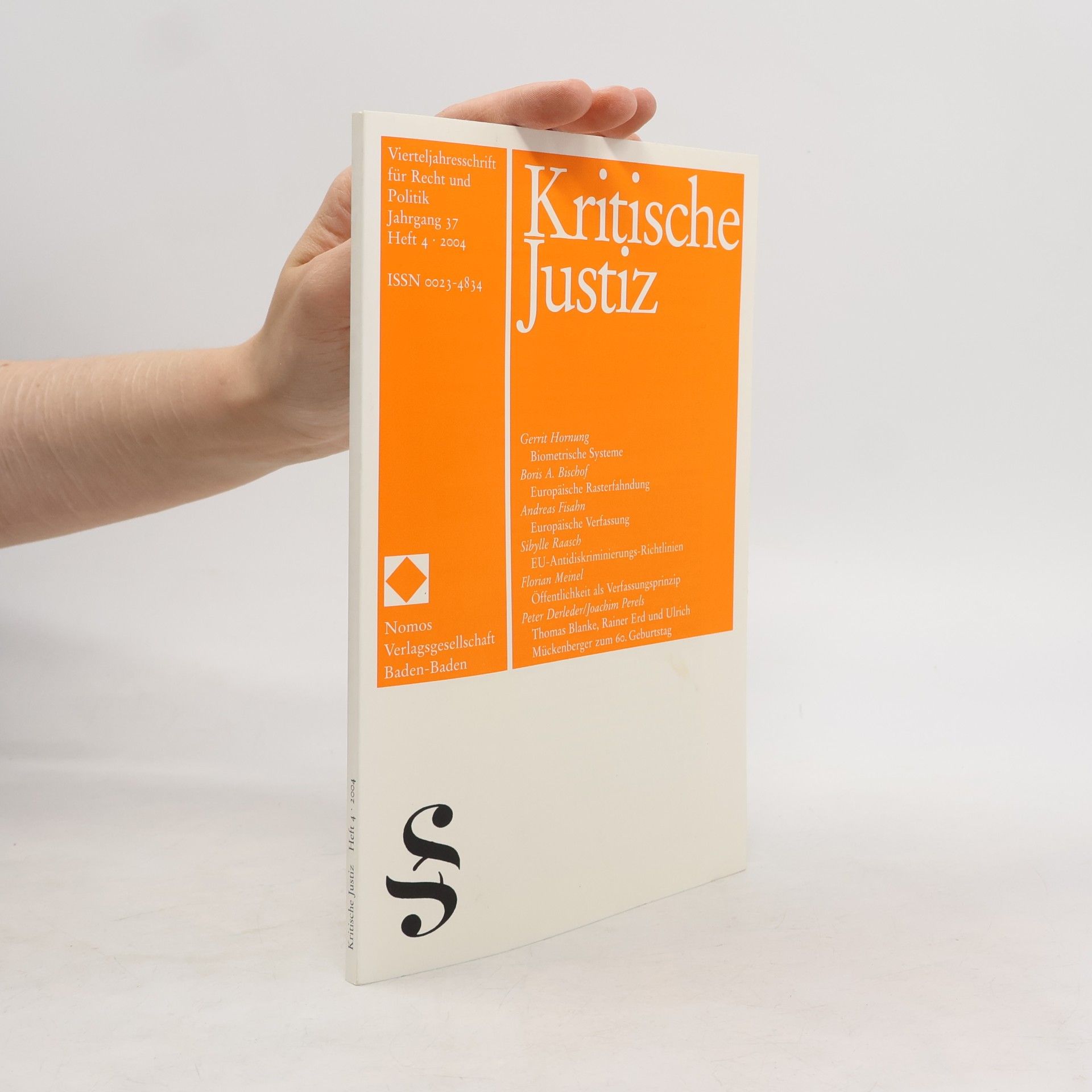 Autorenkollektiv Kritische Justiz. Jahrgang 37, Heft 4