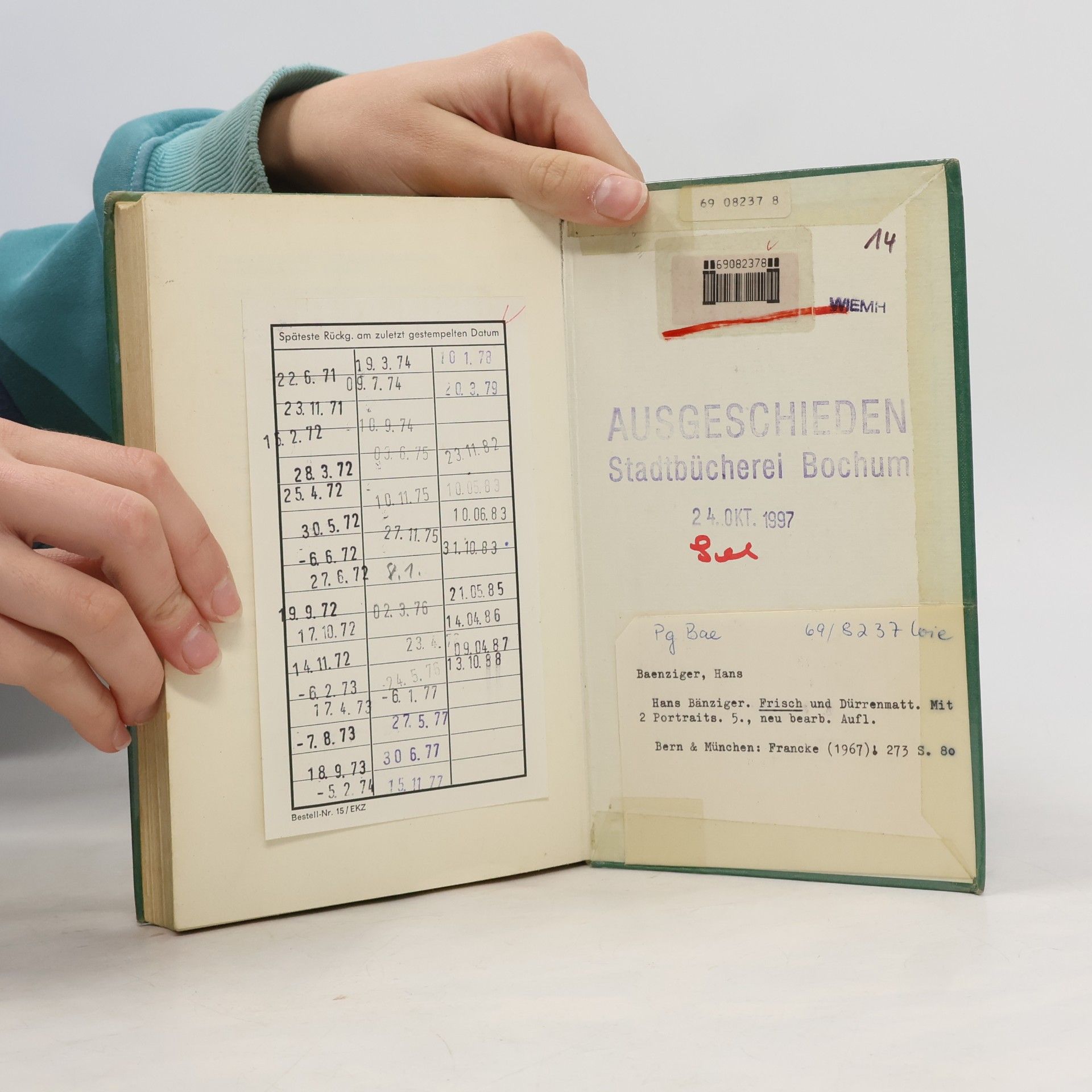 Hans Bänziger Frisch und Dürrenmatt
