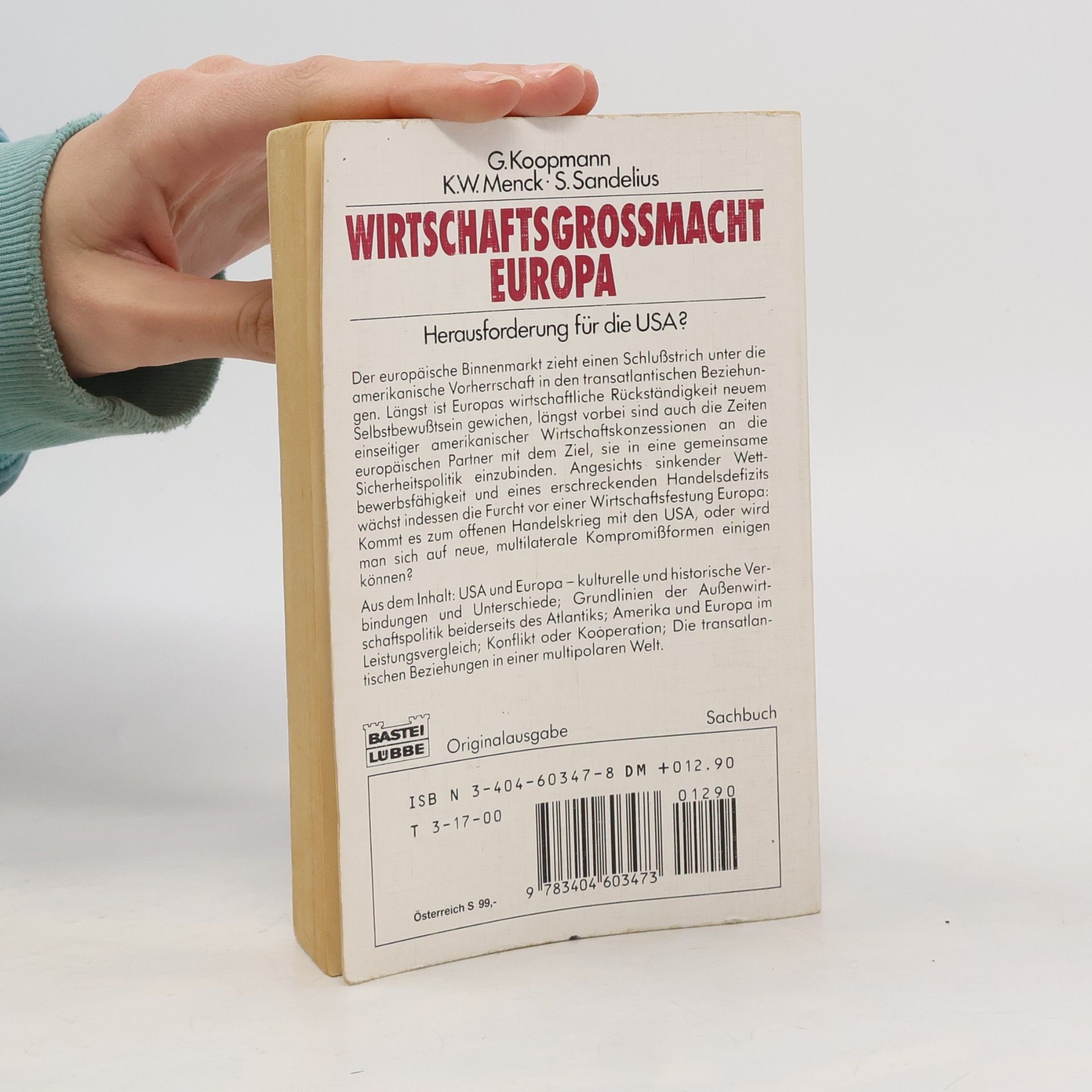Georg Koopmann Wirtschaftsgrossmacht Europa