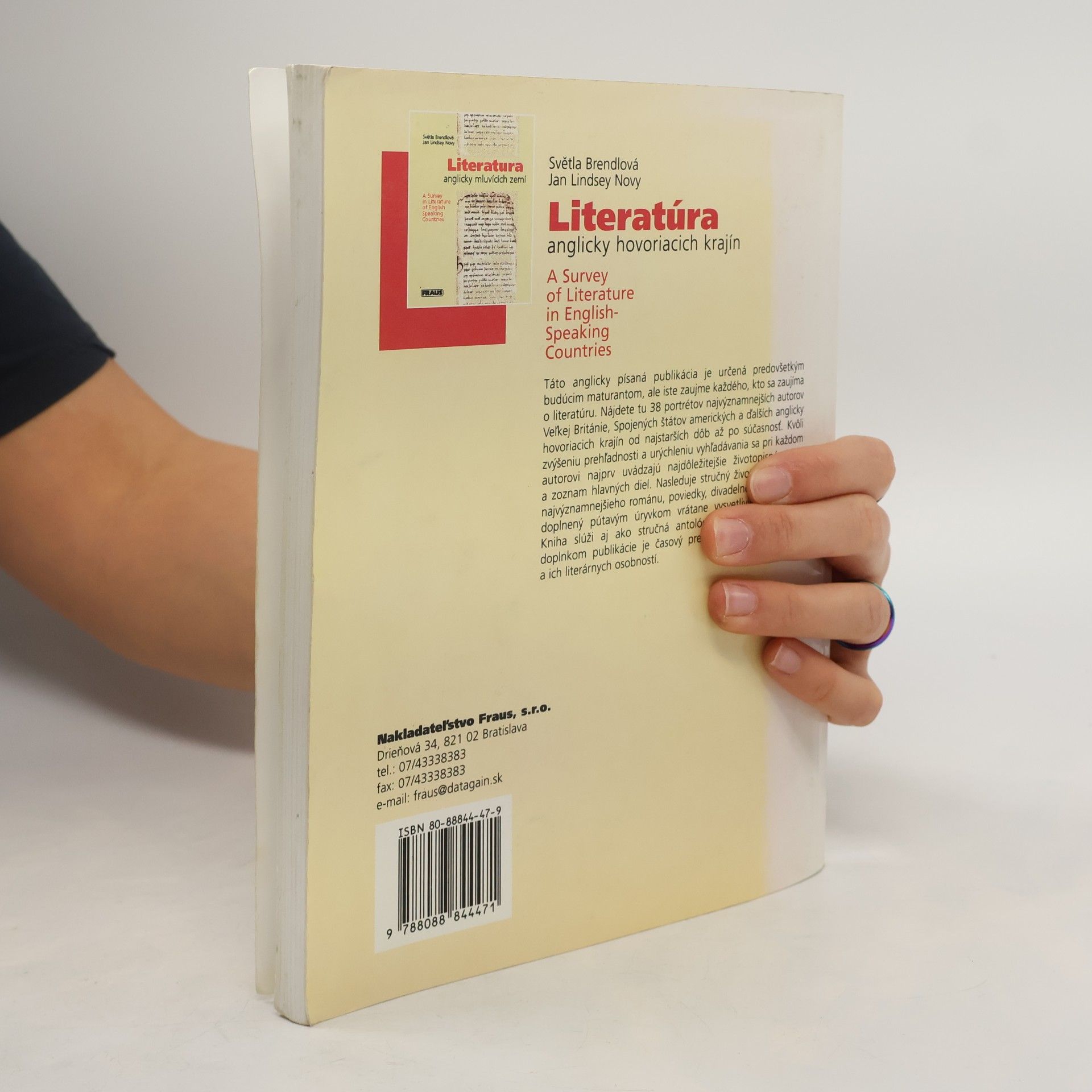 Světla Brendlová Literatúra anglicky hovoriacich krajín