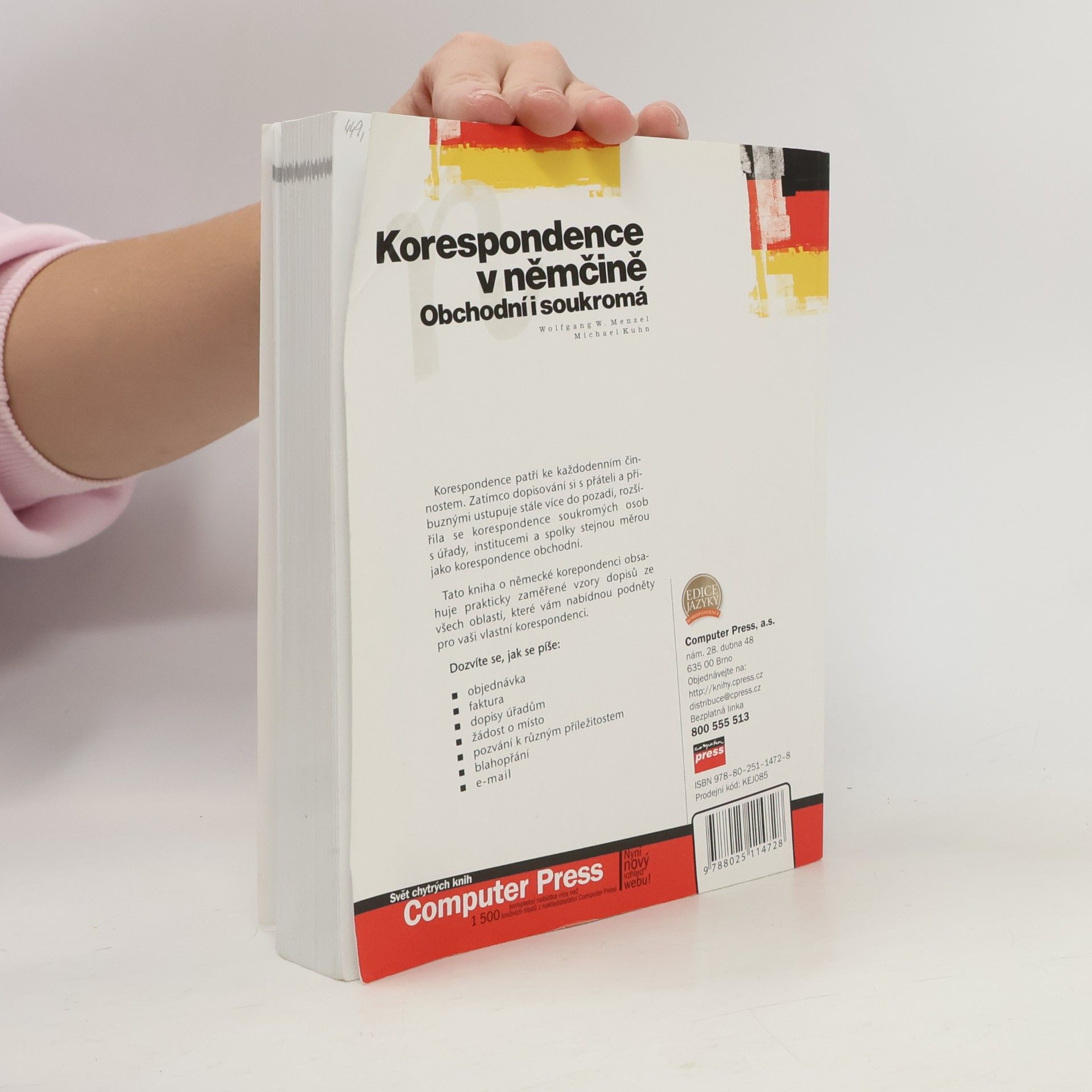 Wolfgang Walter Menzel Korespondence v němčině : obchodní i soukromá