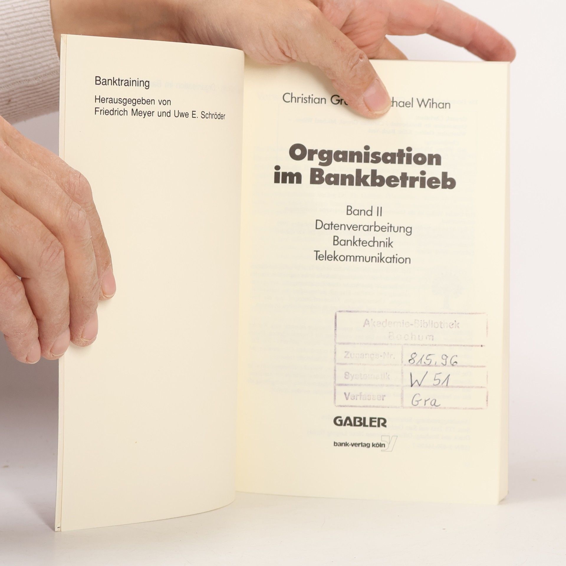 Christian Grauel Organisation im Bankbetrieb
