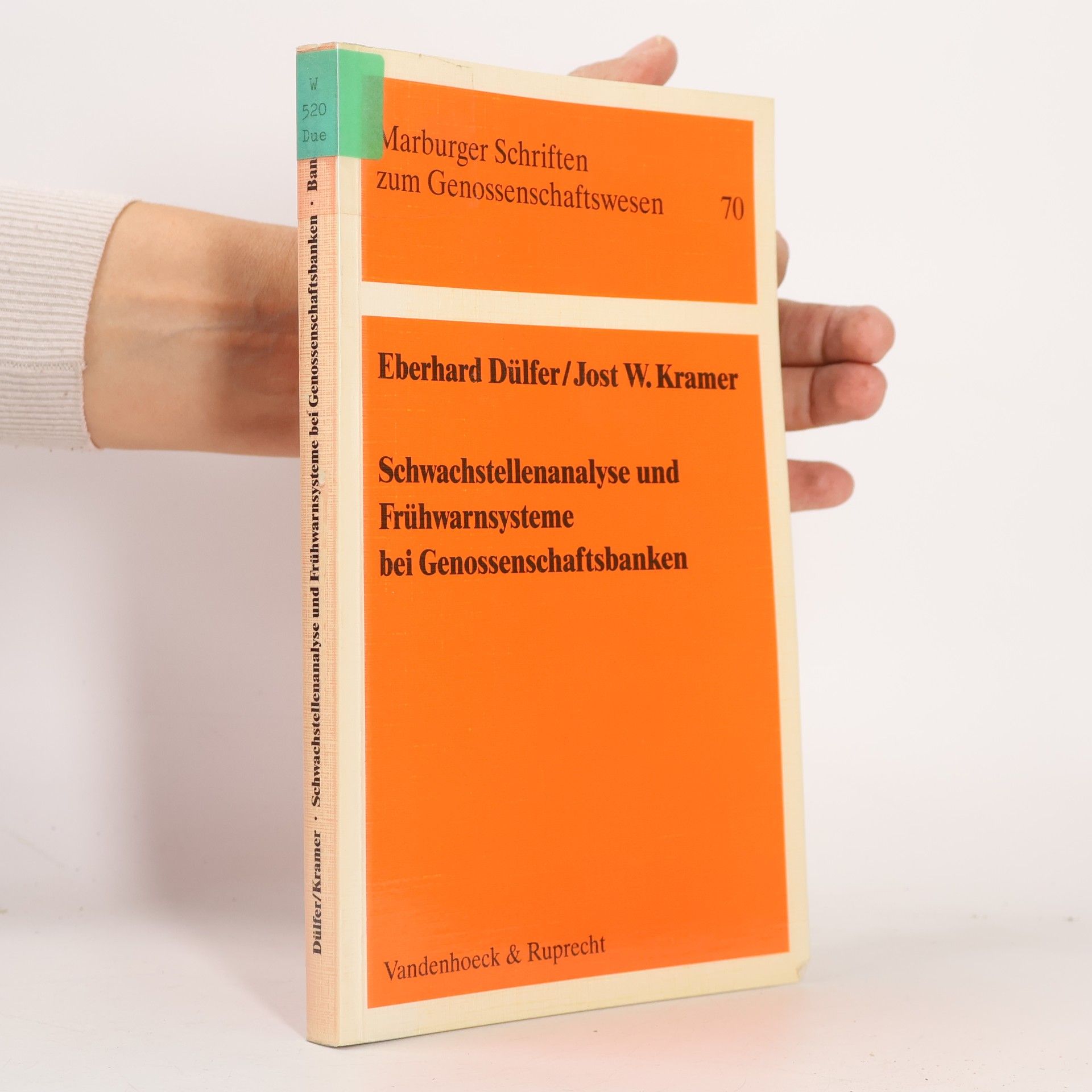 Eberhard Dülfer Schwachtstellenanalyse und Fruhwarnsysteme bei Genossenschaftsbanken
