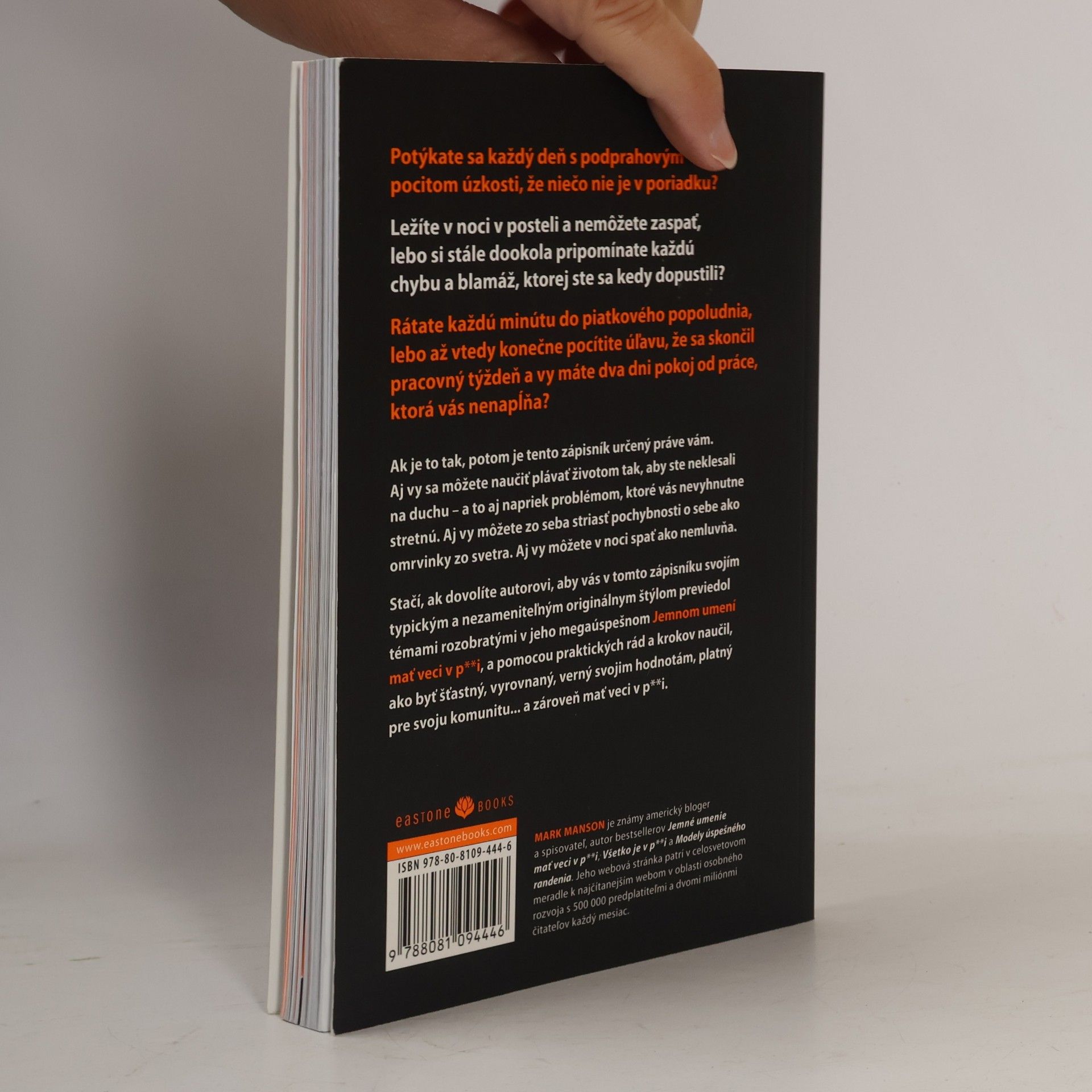 Mark Manson Jemné umenie mať veci v p**i. Zápisník