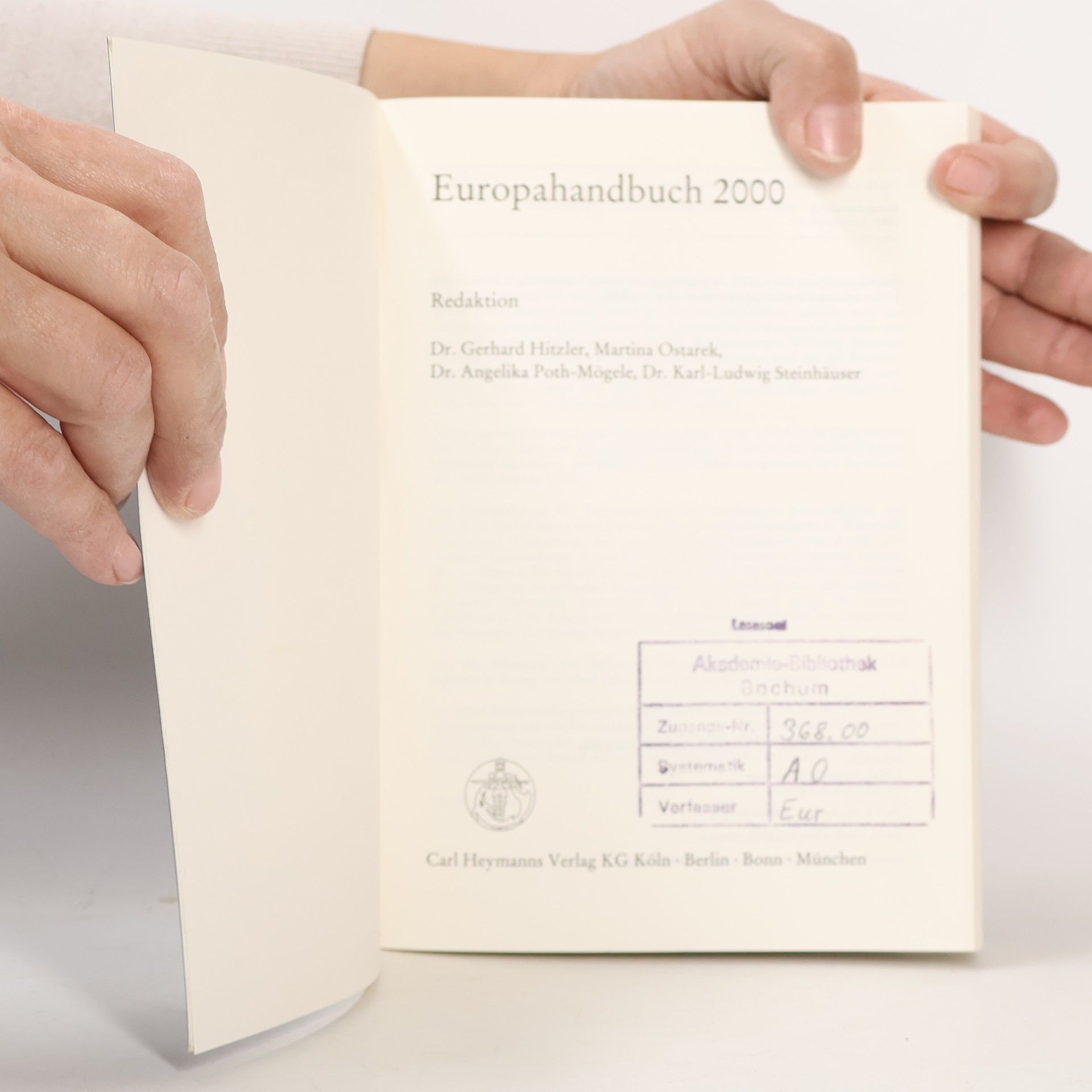 Johannes Dietlein Europahandbuch 2000