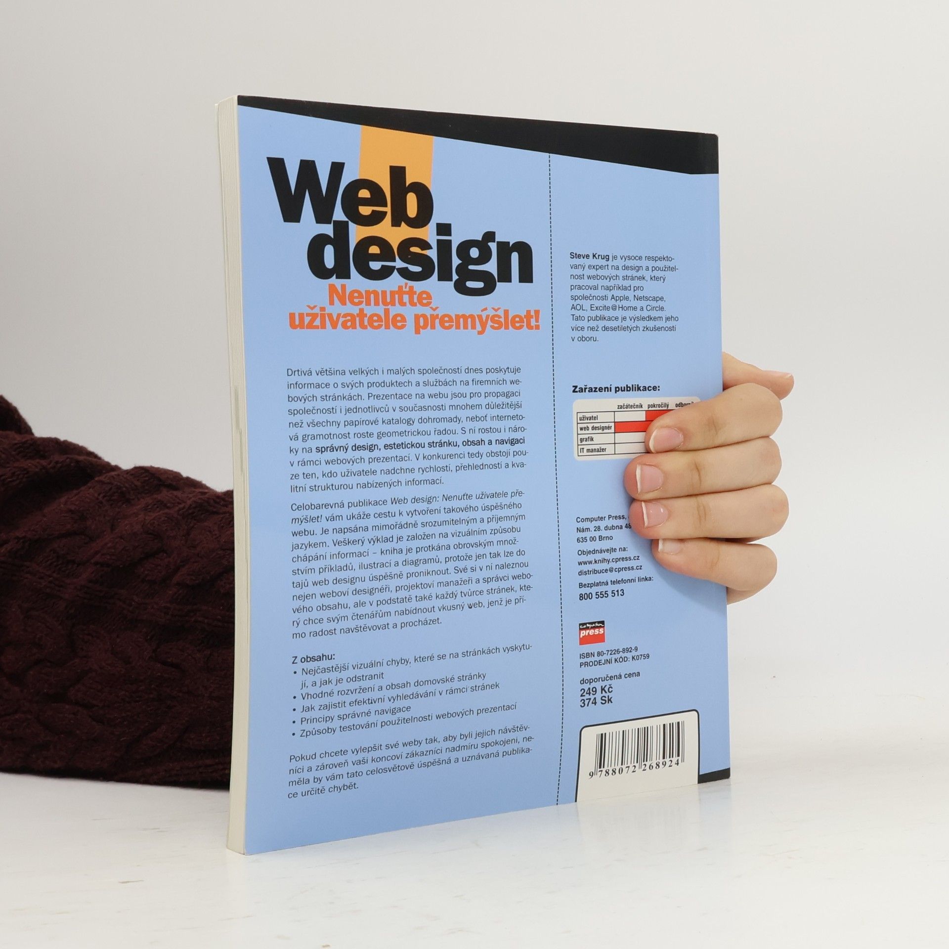 Steve Krug Web design. Nenuťte uživatele přemýšlet!