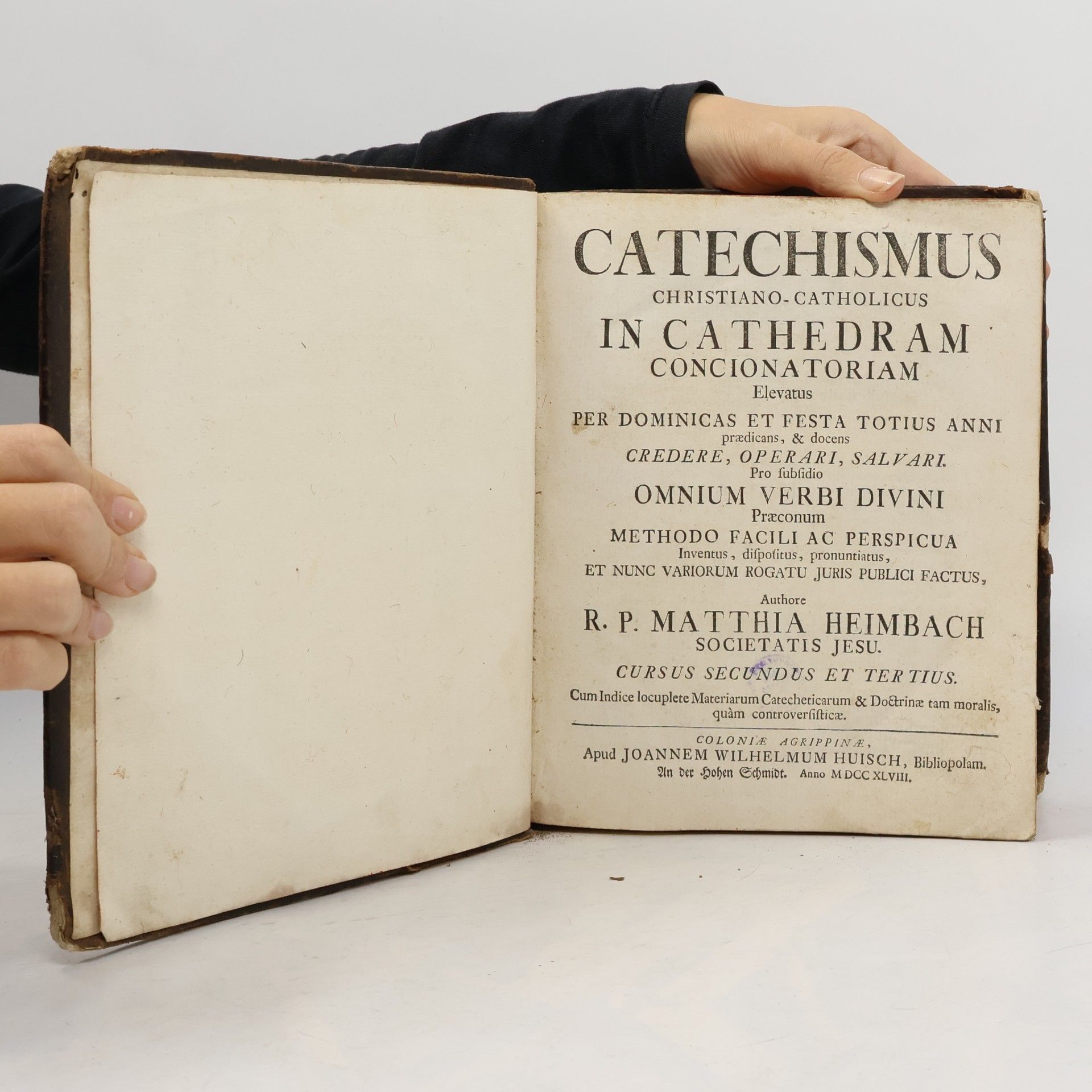 Matthias Heimbach Catechismus Christiano-Catholicus in cathedram concionatoriam elevatus