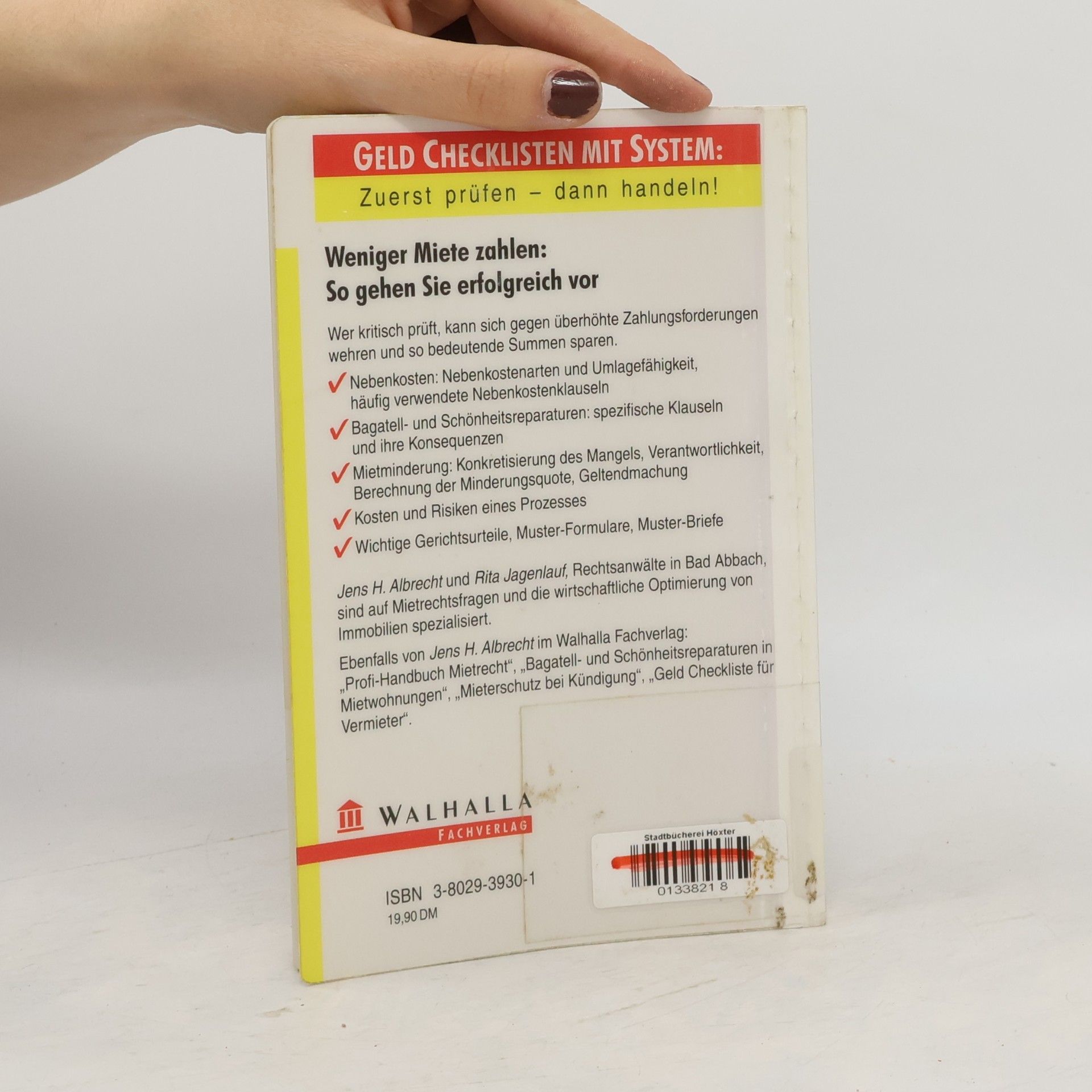 Jens H. Albrecht Geld-Checkliste für Mieter - 2., aktualisierte Auflage