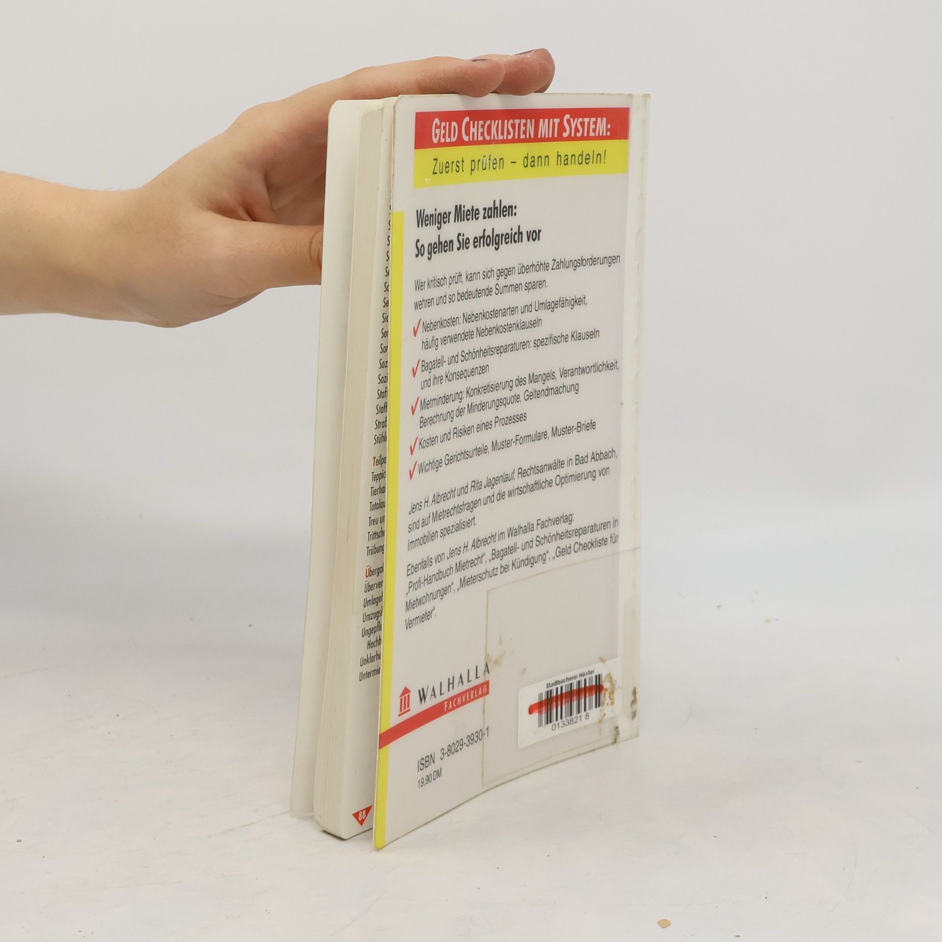 Jens H. Albrecht Geld-Checkliste für Mieter - 2., aktualisierte Auflage