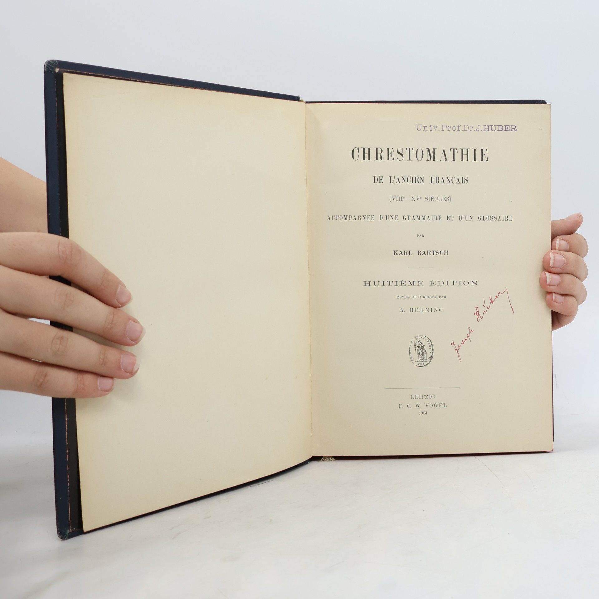 Karl Bartsch Chrestomathie de l'ancien français