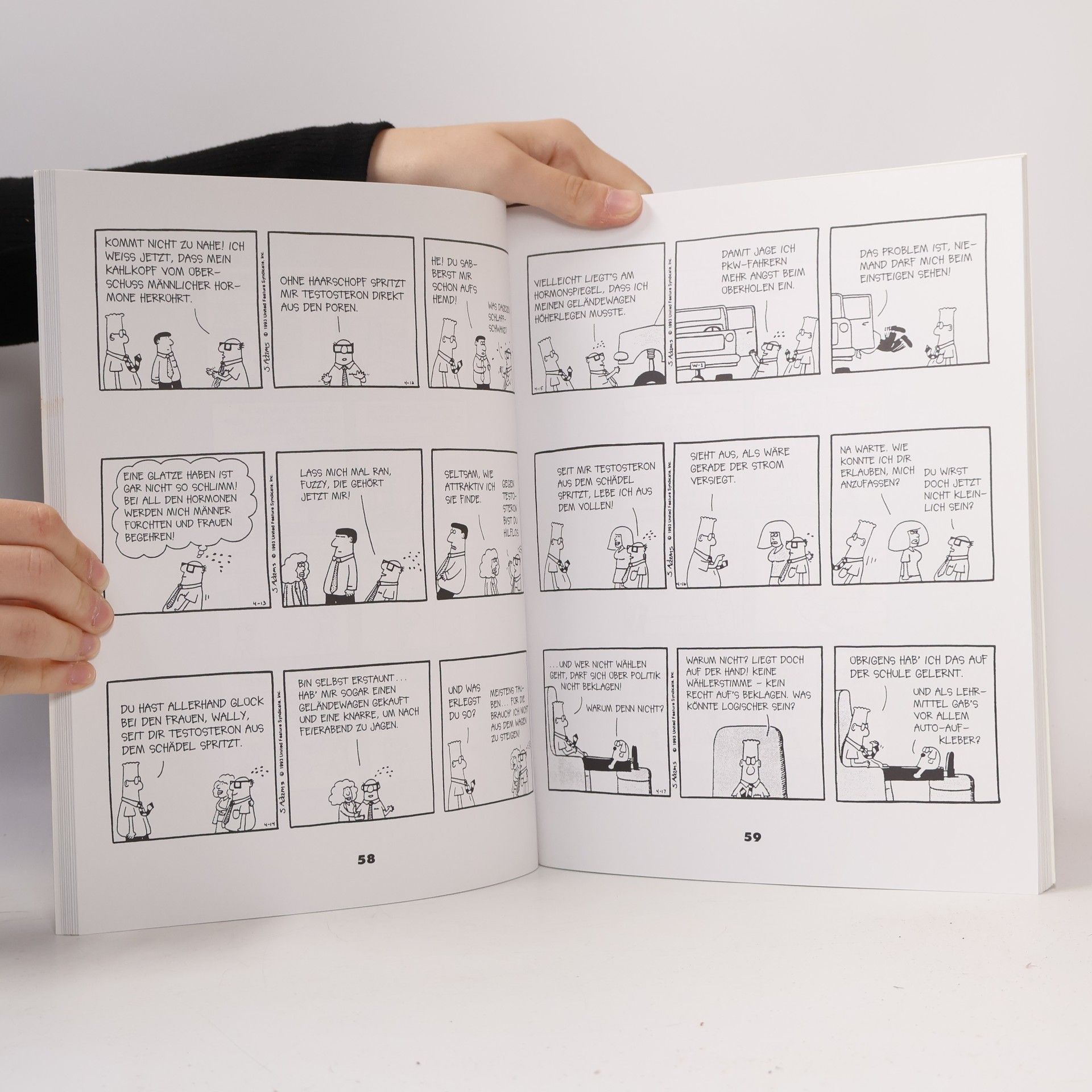 Scott Adams Dilbert. Muskelkraft durch Mausgebrauch.