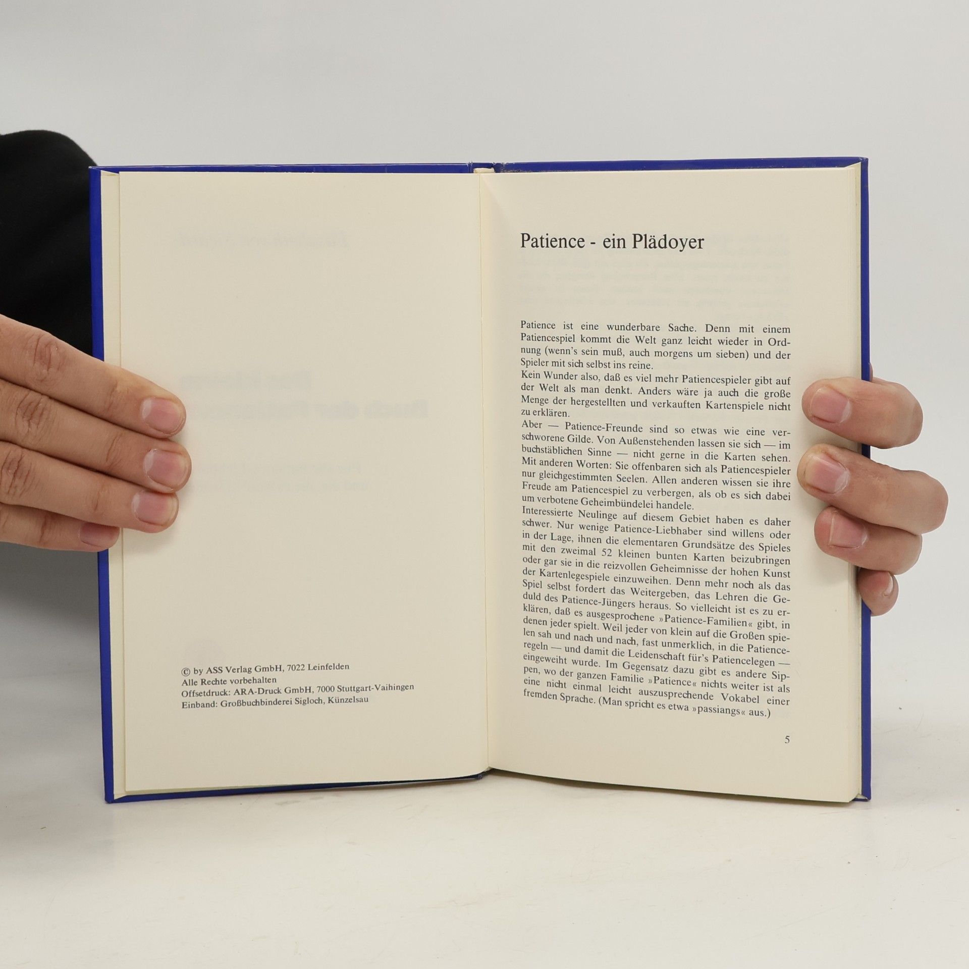 Elisabeth von Sicard Das kleine Buch der Patiencen
